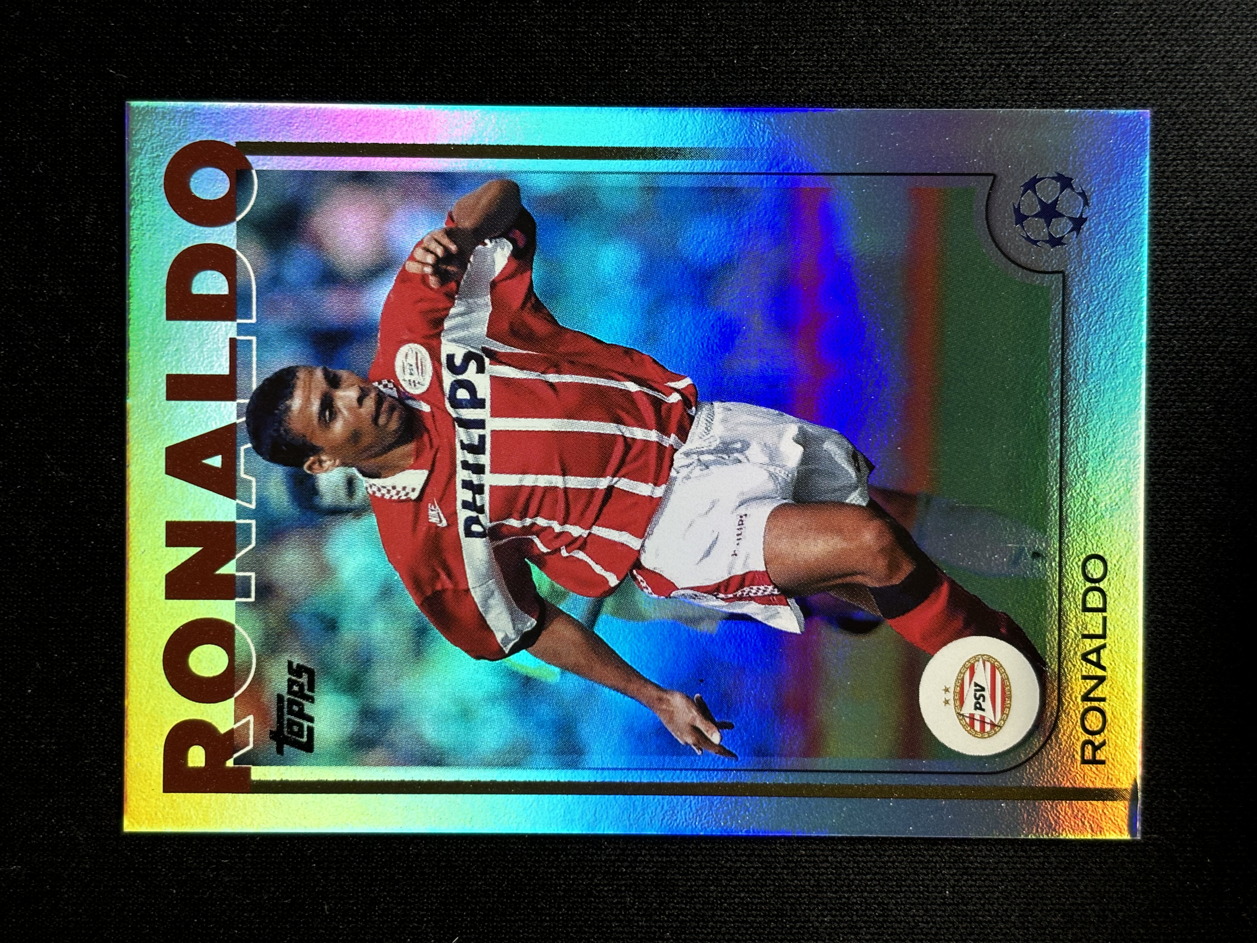 2024-25 Topps UCC Ronaldo 欧冠 荷甲 埃因霍温 罗纳尔多 大罗 肥罗 外星人 base 折射 专收必备 微瑕如图-jinx-【小幻拍卖】A