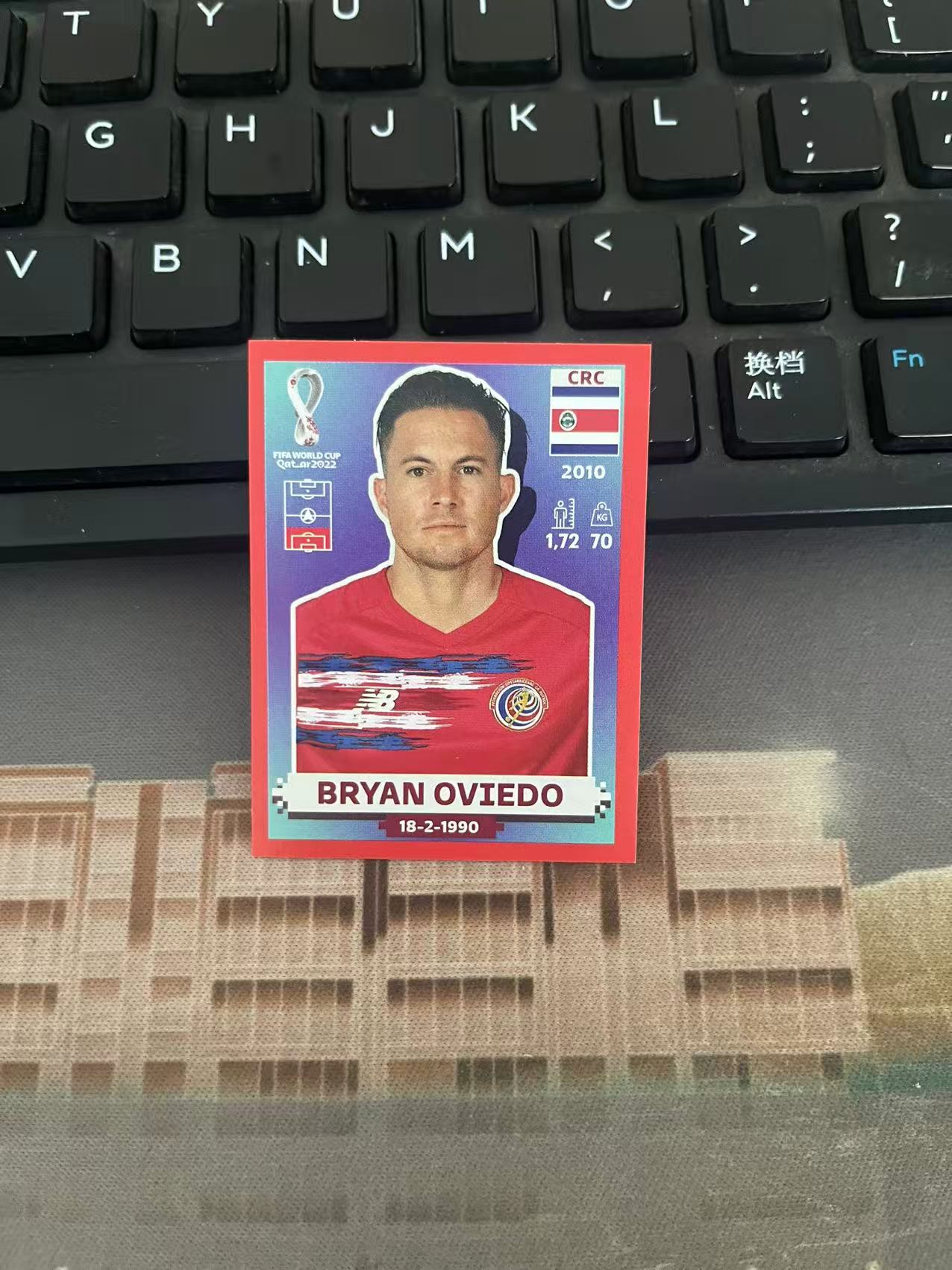 2022 Panini 贴纸 Bryan Oviedo 【梓洋代卖】世界杯 红平行 大比例 奥维耶多 哥斯达黎加 凑套必备 卡品如图 粗口