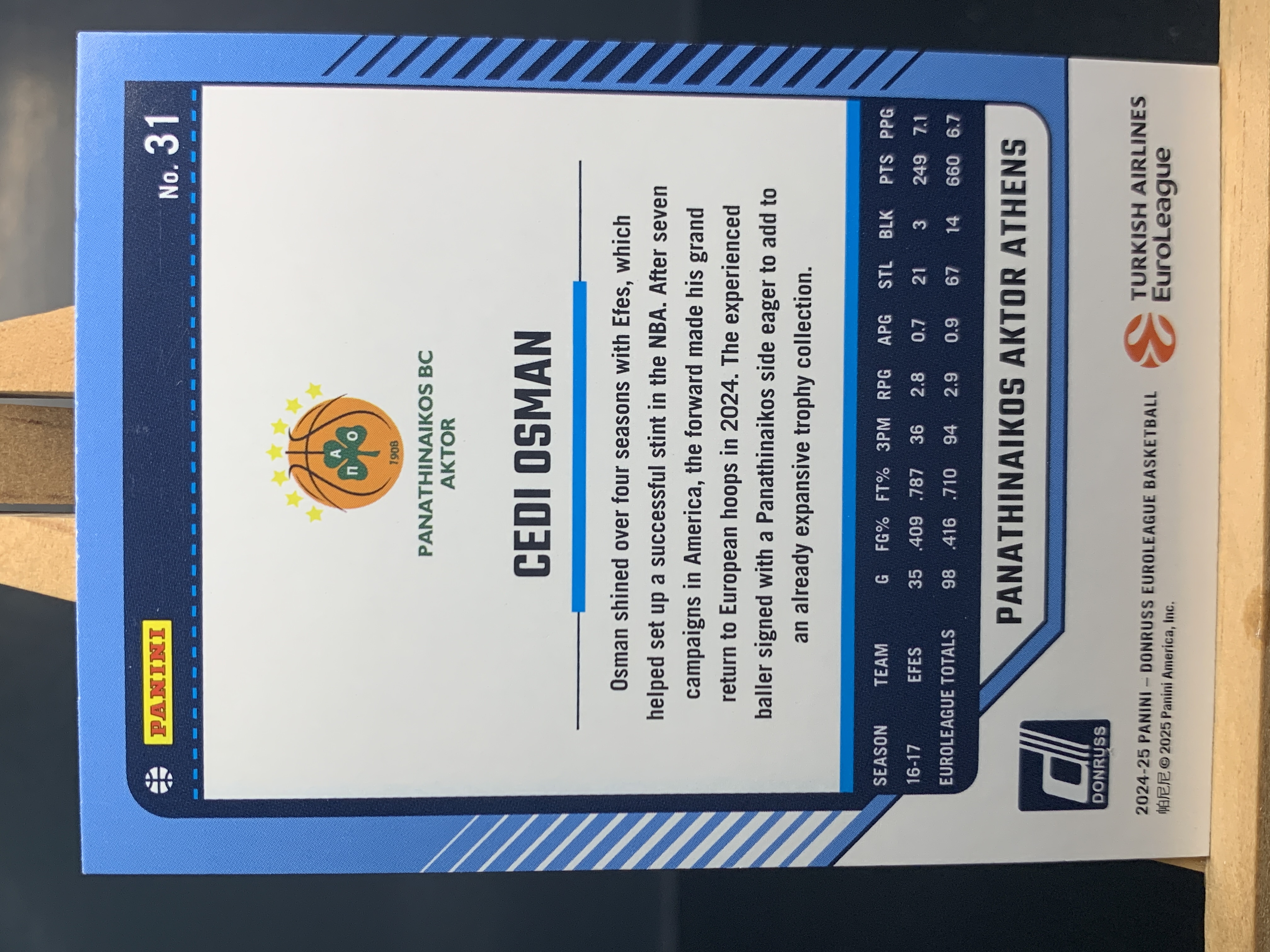 (A5) 2024-25 PANINI 杜蕾斯系列 迷宫折 切迪 奥斯曼 实卡好看 收藏凑套必备卡品如图!!!