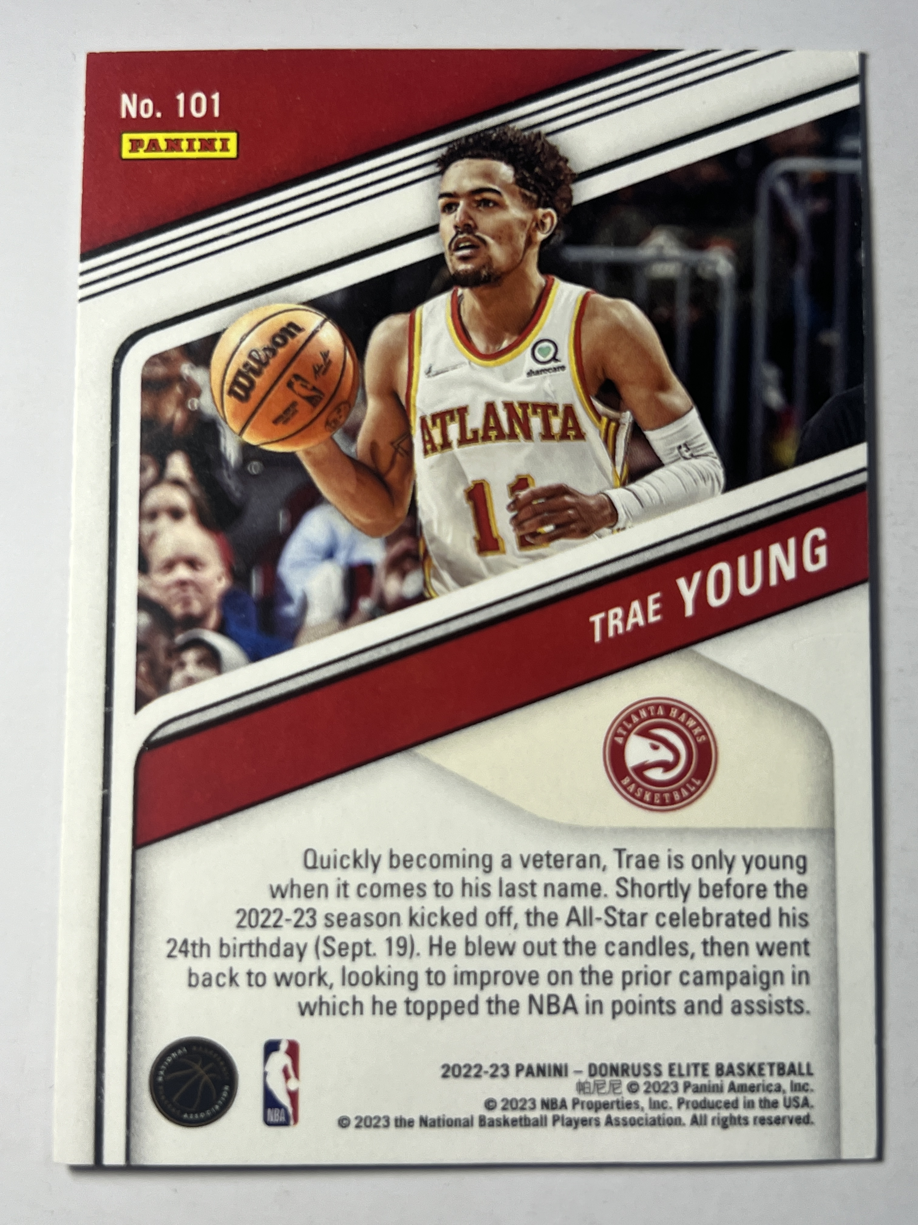 2022-23 Panini Elite Trae Young 特雷杨 吹杨 老鹰队 《 热门球星 收藏必备 》 凑套必备 #101