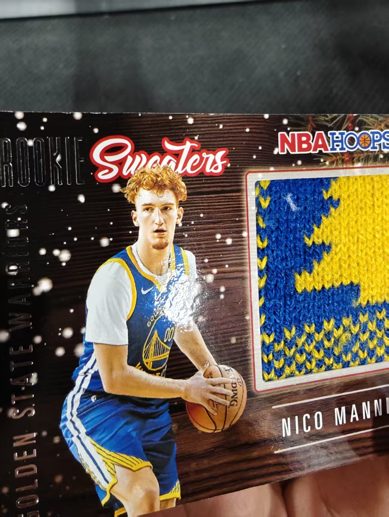 【汽水拍卖】2020-21 Panini NBA Hoops Nico Mannion RC 尼科曼尼恩 新秀 球衣 物料 切割 冬日毛衣 勇士 瑕疵如图