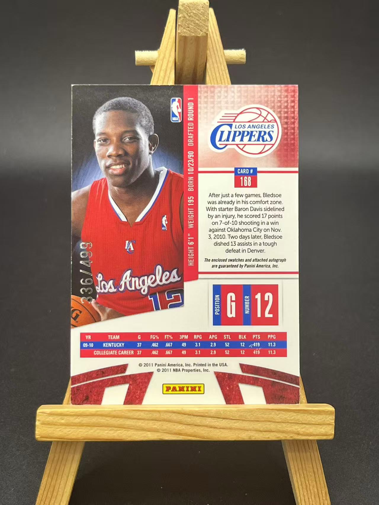 2011 【六六代卖】 Absolute Eric Bledsoe RC 布莱德索 快船 新秀 499编 签字 球衣 球皮 RJA 瑕疵如图(fsd01)