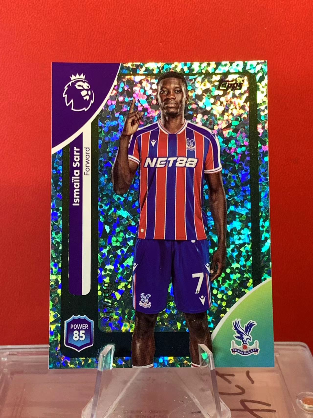 (詹叔代拍) 2025 Topps 英超 萨尔 水晶宫 绿碎花折 417/499编 Ismaïla Sarr 元年 卡品如图 顺丰寄付 泰山