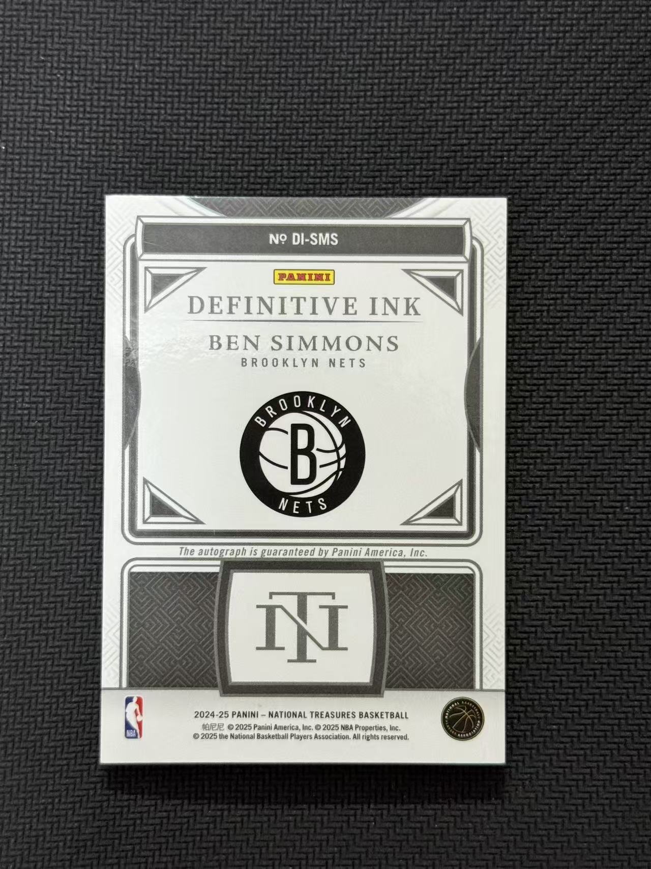 2024-25 Panini National Treasures Ben Simmons 国宝 篮网 本 西蒙斯 03/10编 签字 卡签 金平行 Definitive 卡品如图 老公DR