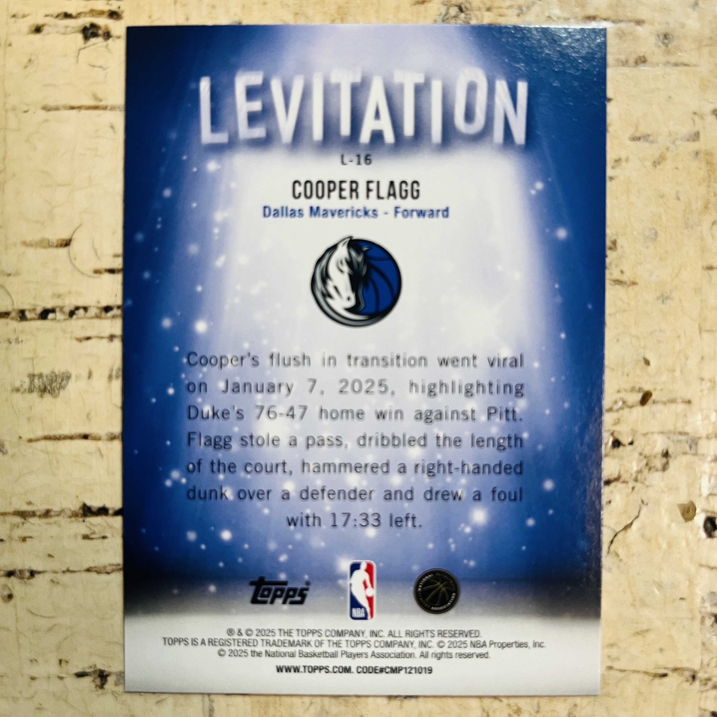 2025-26 Topps Flagship Cooper Flagg RC 新秀 独行侠 美国之子 库珀 弗拉格 正银折 银折射 holo折 levitation 悬浮 特卡【小卡迷拍卖】