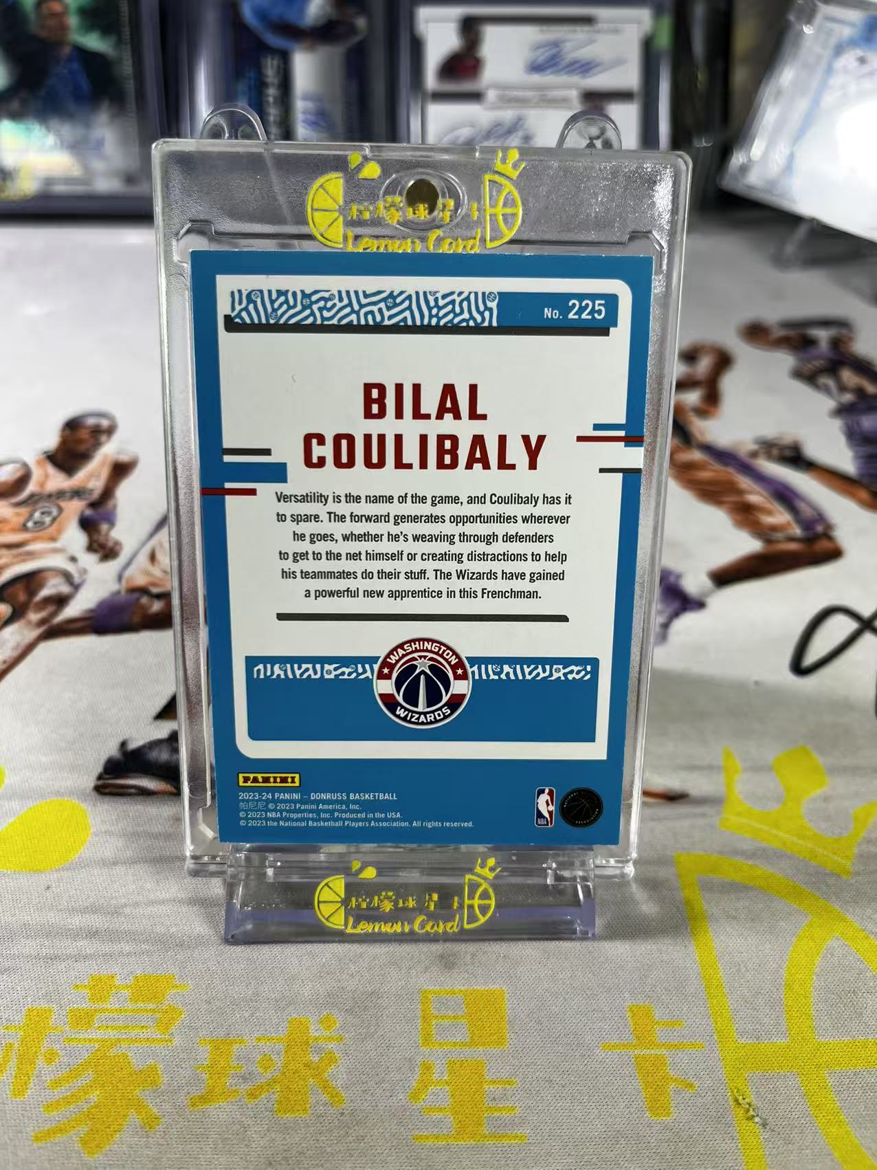2023-24 Panini Donruss Bilal Coulibaly 【柠檬球星卡拍卖】奇才 比拉尔 库利巴利 新秀 RC 绿佛光折 折射 杜蕾斯 微瑕如图 #不语
