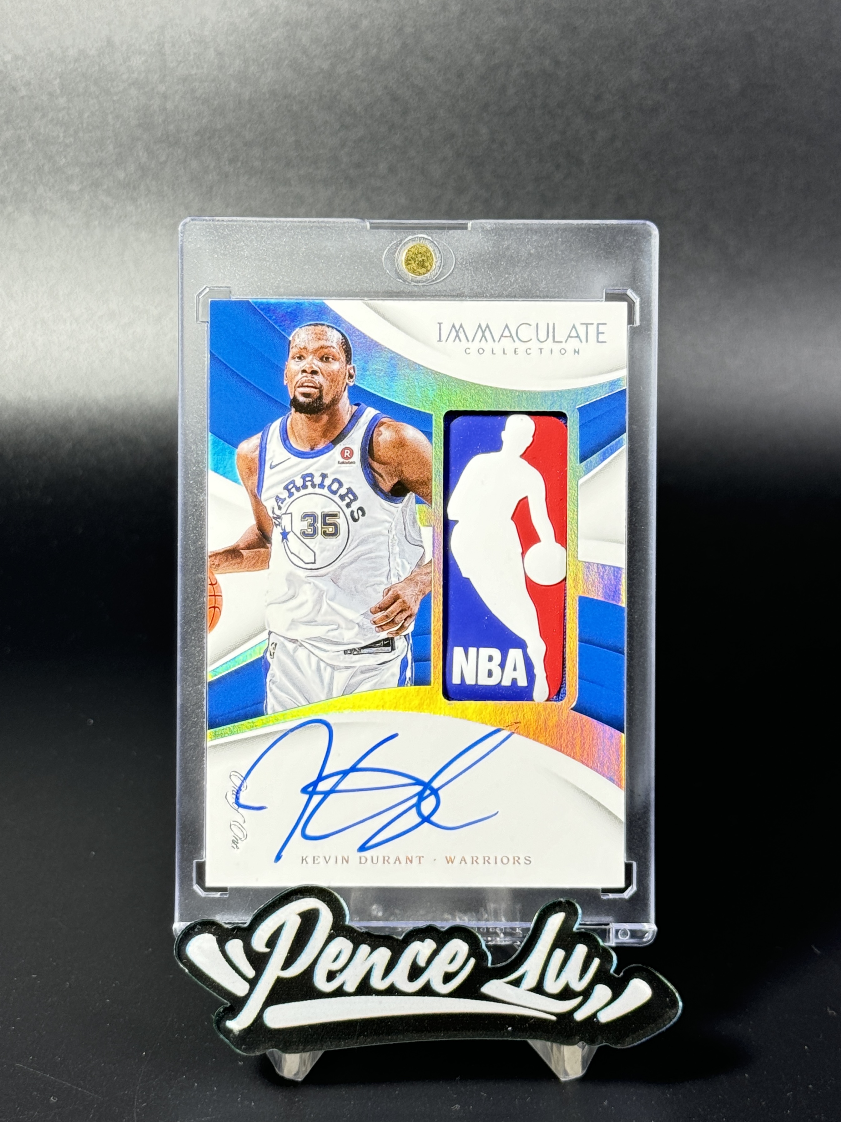 【噴子拍賣】2017-18 panini immaculate Kevin Durant 金州勇士 死神 杜蘭特 logoman 簽字 一編 1of1 白金閃版 卡簽 最有價GU落場球衣 大hit卡 專收必備 輕印看圖 包磚 好運來