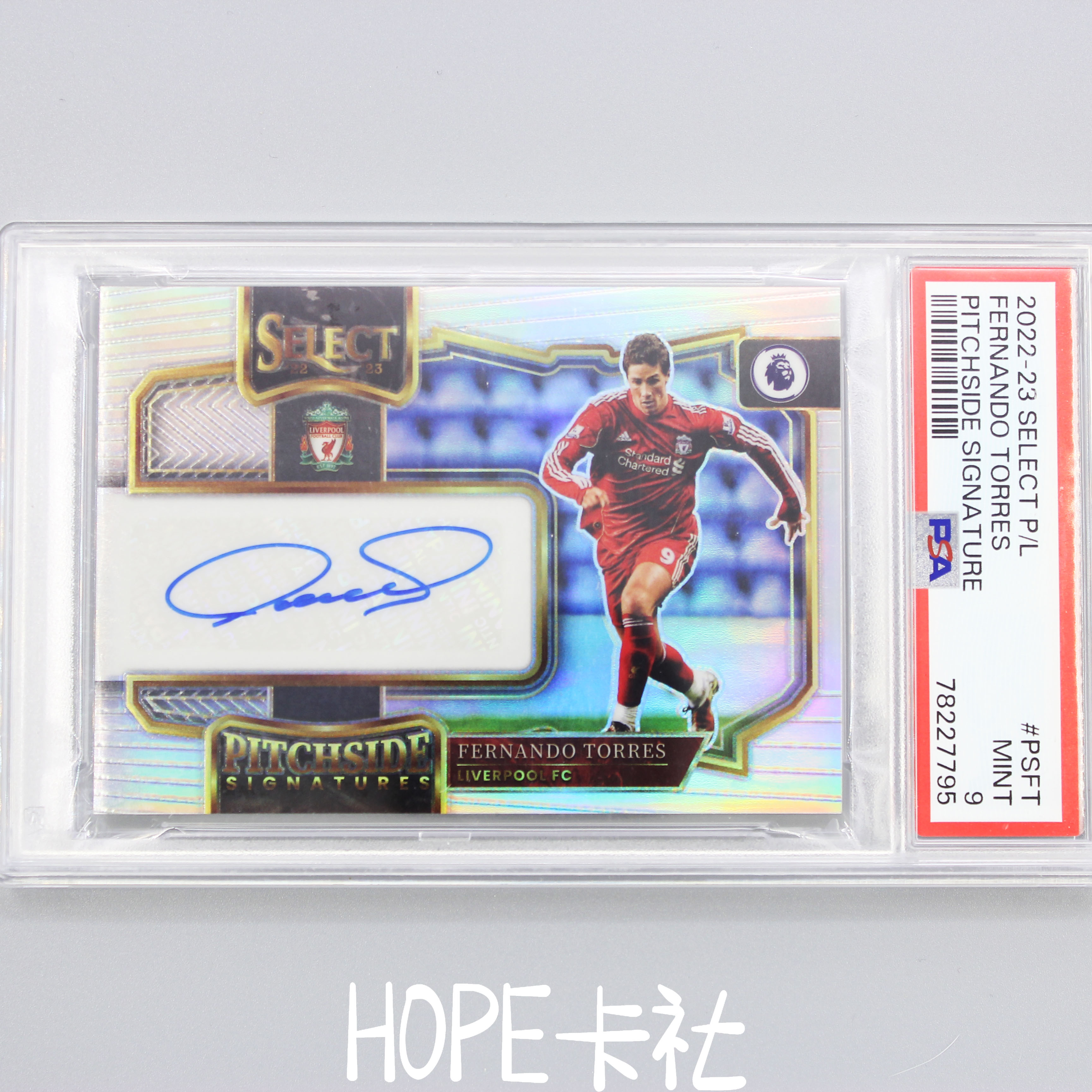 2023-24 Panini Select Fernando Torres 西班牙利物浦切尔西传奇 费尔南多 托雷斯 银折签字 PSA9分!! 墨迹完美!!!【HOPE代卖(4.5%含卡淘)】