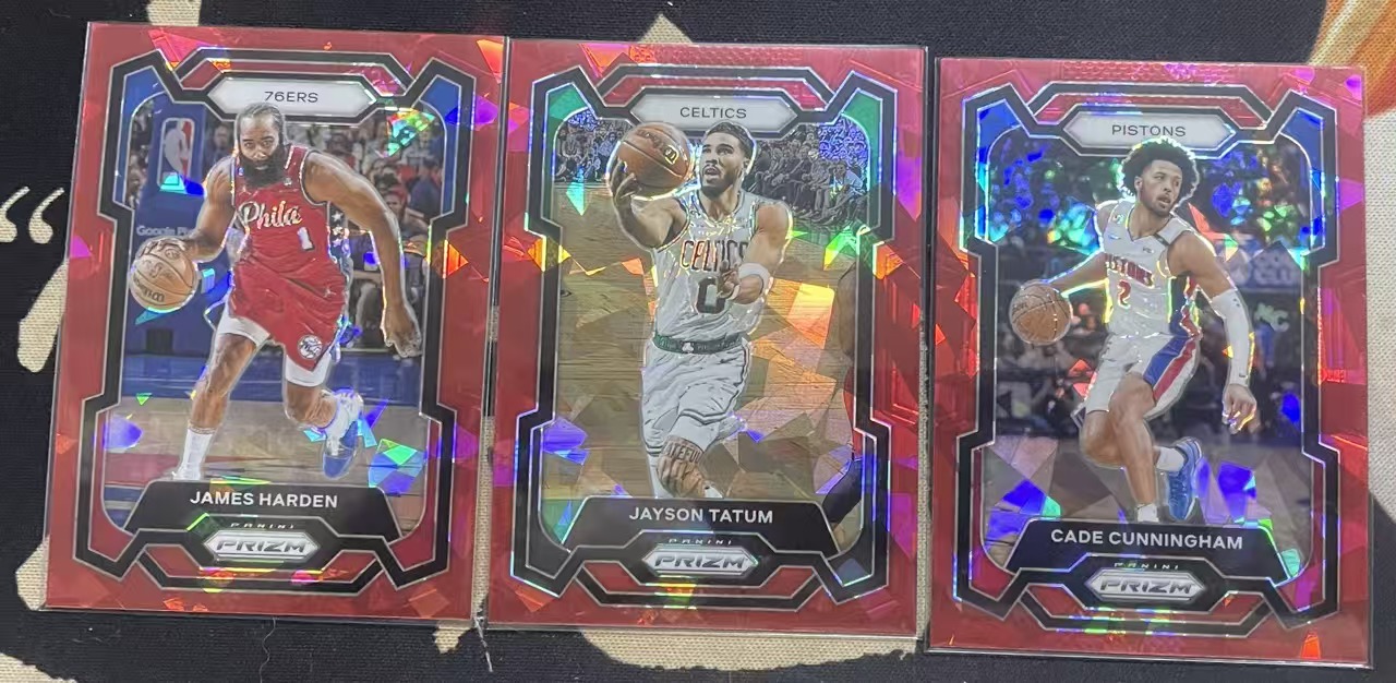 2023-24 Panini Prizm James Harden 詹姆斯·哈登 杰森·塔图姆 凯德·康宁汉姆 坎宁安 红碎冰折 折射 pz 不保卡品 打包 值得投资(猴子卡社)