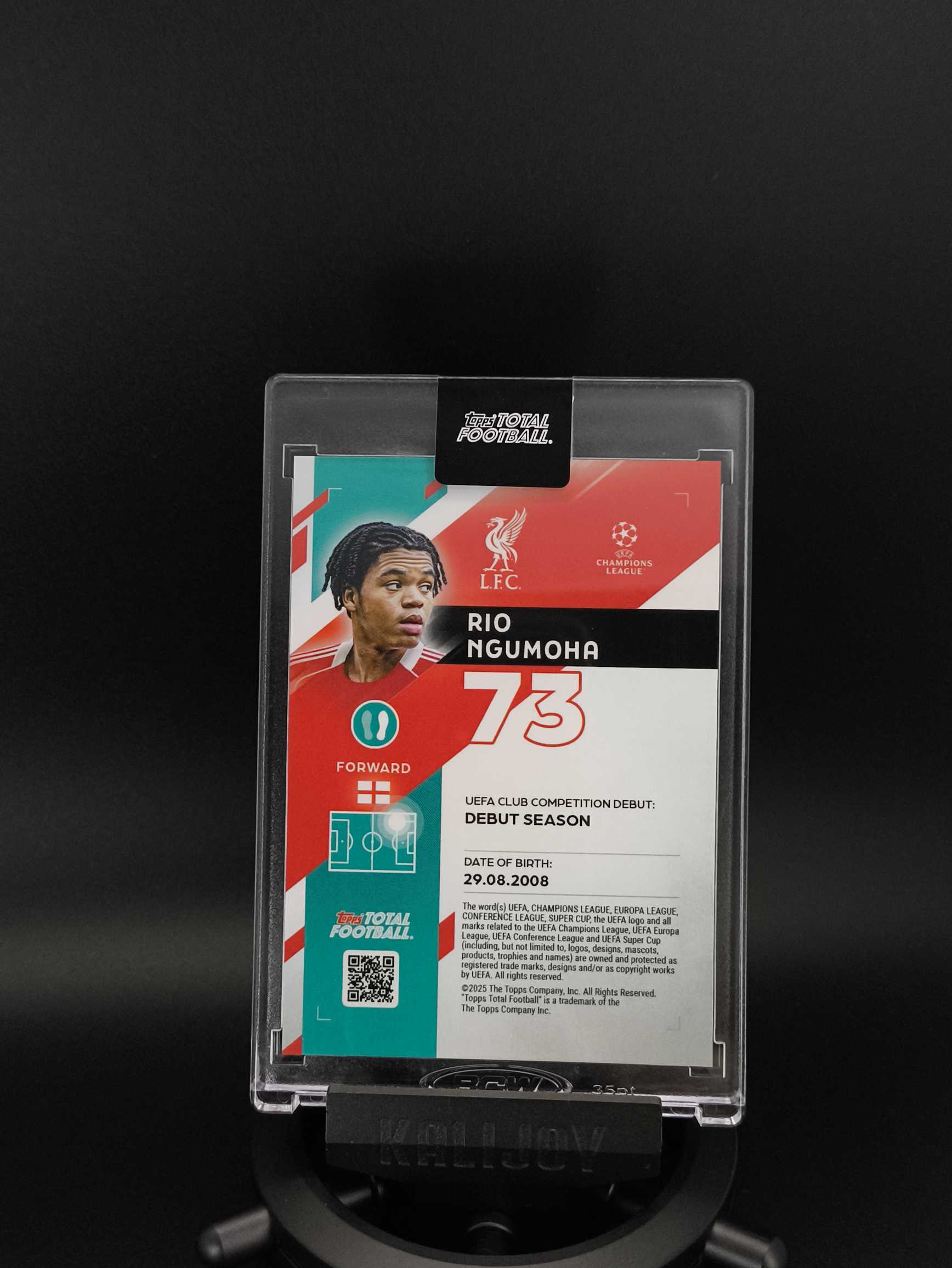 2025-26 Topps Total Football Rio Ngumoha 里奥・恩古莫哈 RC 利物浦超新星 恩古莫哈 利物浦 红军 英格兰 6/25编 TTF 原封砖