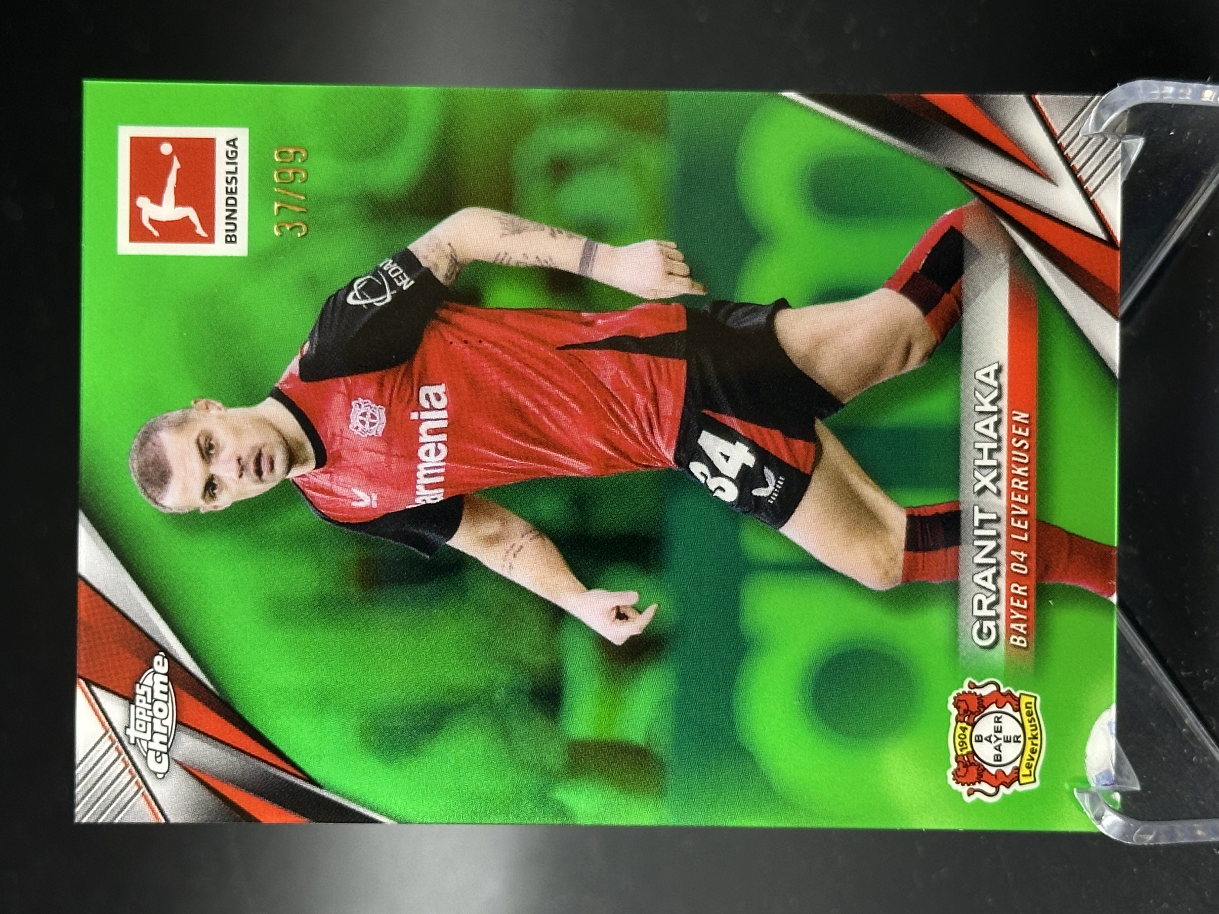 2024-25 Topps Chrome Granit Xhaka 【小黄拍卖】德甲 扎卡 勒沃库森 绿熔岩折 37/99编「cook」