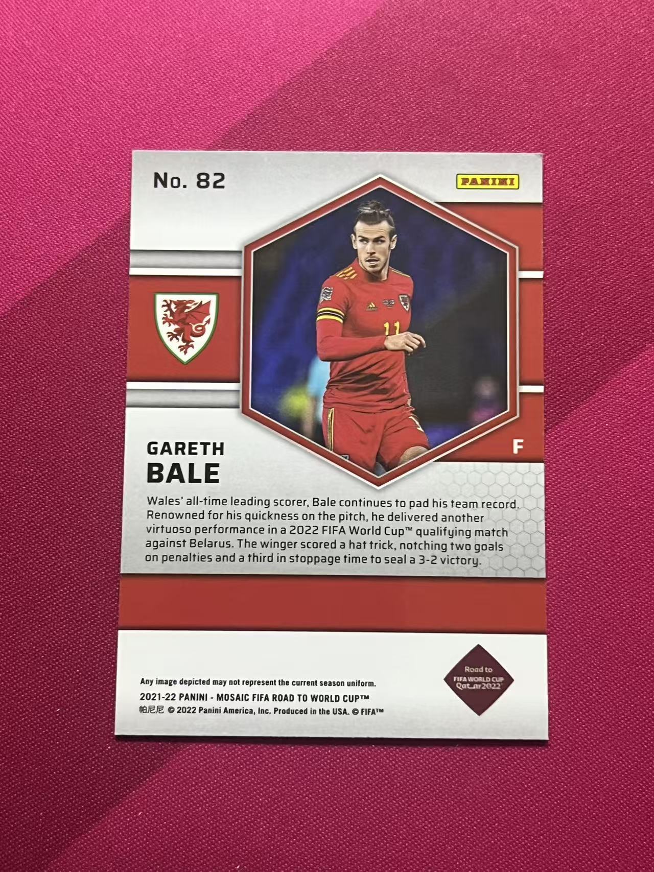 2021-22 Panini Mosaic FIFA Gareth Bale #82 贝尔 马赛克 加雷斯 威尔士 大圣 世界杯 皇马 世界杯之路 B26