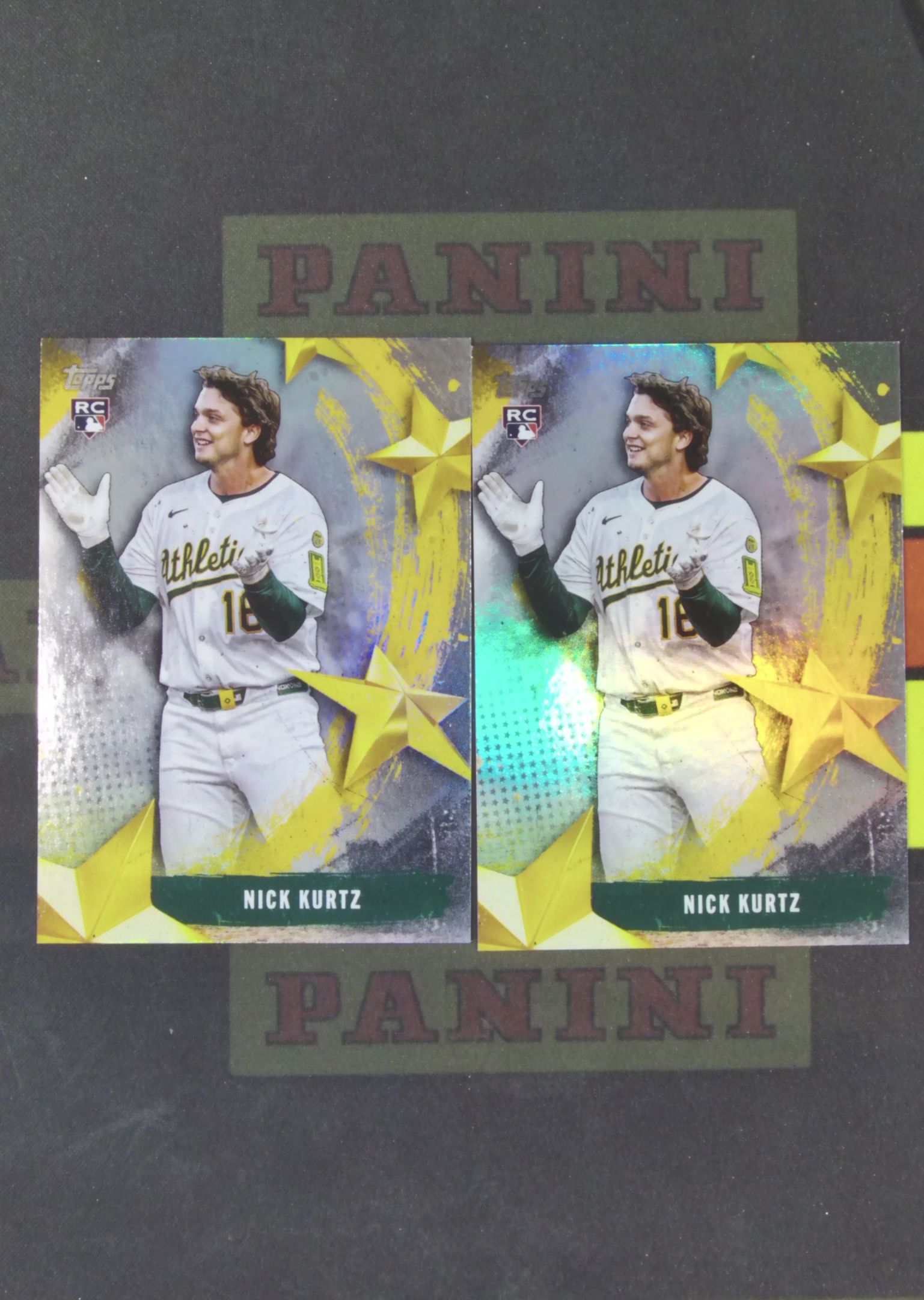 2025 Topps Update Nick Kurtz RC Nirvana Project 尼克 库尔茨 运动家 美联 最佳新秀 2张lot 星星特卡 银折 独占 卡品如图 收藏必备 吴¥