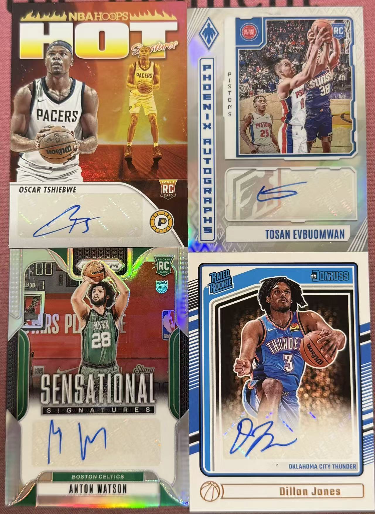 2025-26 Panini 多系列 多人 帕尼尼 琼斯 等一图4张签字打包LOT 不保卡品#55(CX)