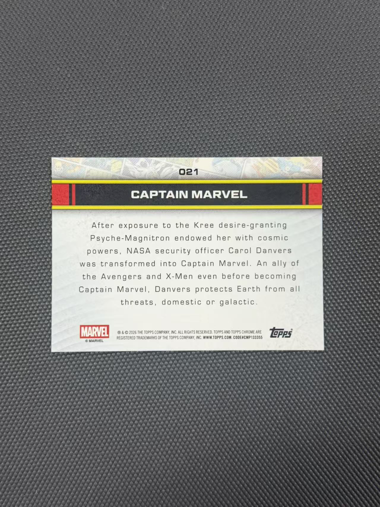 【大满拆】2026 Topps Marvel漫威MCU Chrome Captain Marvel 惊奇队长 /250编 粉折 粉平行 收藏必备(YDD)