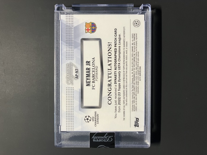 2022-23 Topps Dynasty Neymar Jr 欧冠王朝系列 内马尔 10/10编 尾编 补丁签 物料签 卡签 签字 完美签 ...
