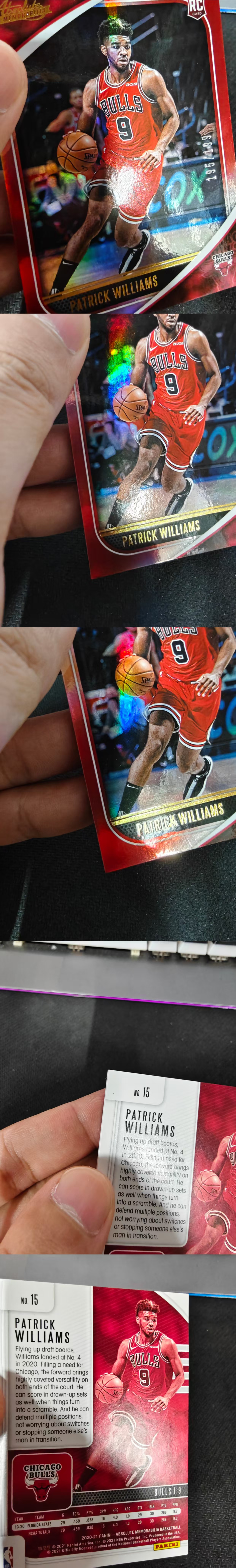 2020-21 Panini Absolute Patrick Williams RC abs 帕特里克 威廉姆斯 帕威 公牛 新秀199编 瑕疵如图