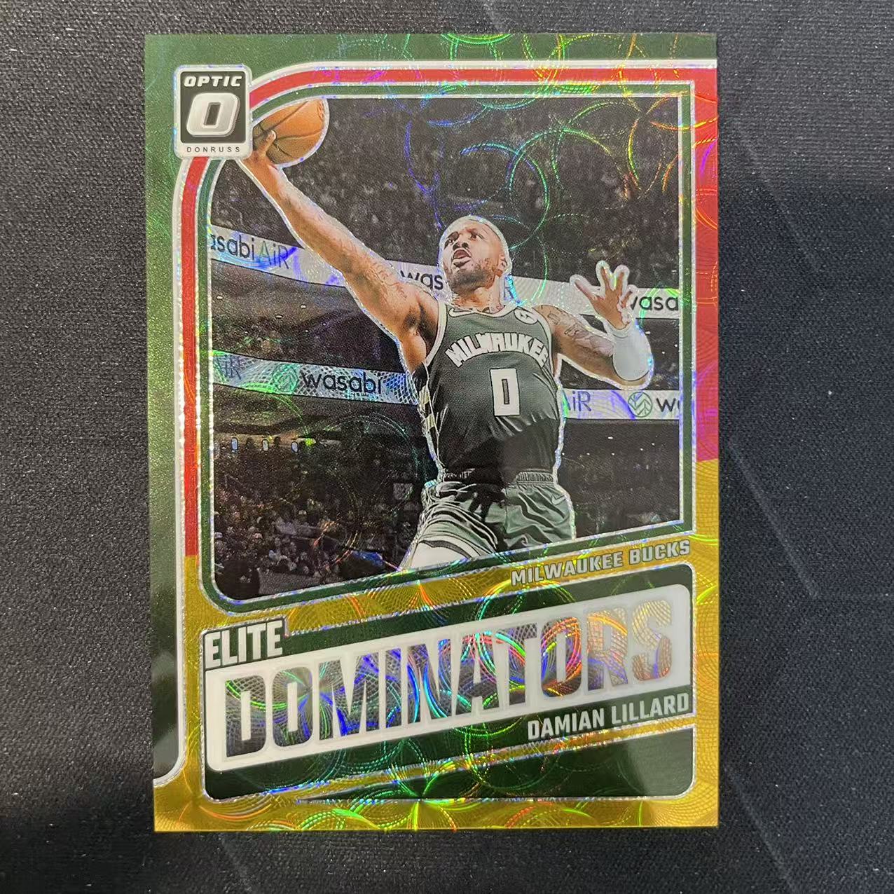 2024-25 Panini Donruss Damian Lillard 【阿福代卖】达米安 利拉德 雄鹿 杜蕾斯op ELITE DOMINATORS 特卡 绿圈圈折 99编 收藏必备(行行行A)