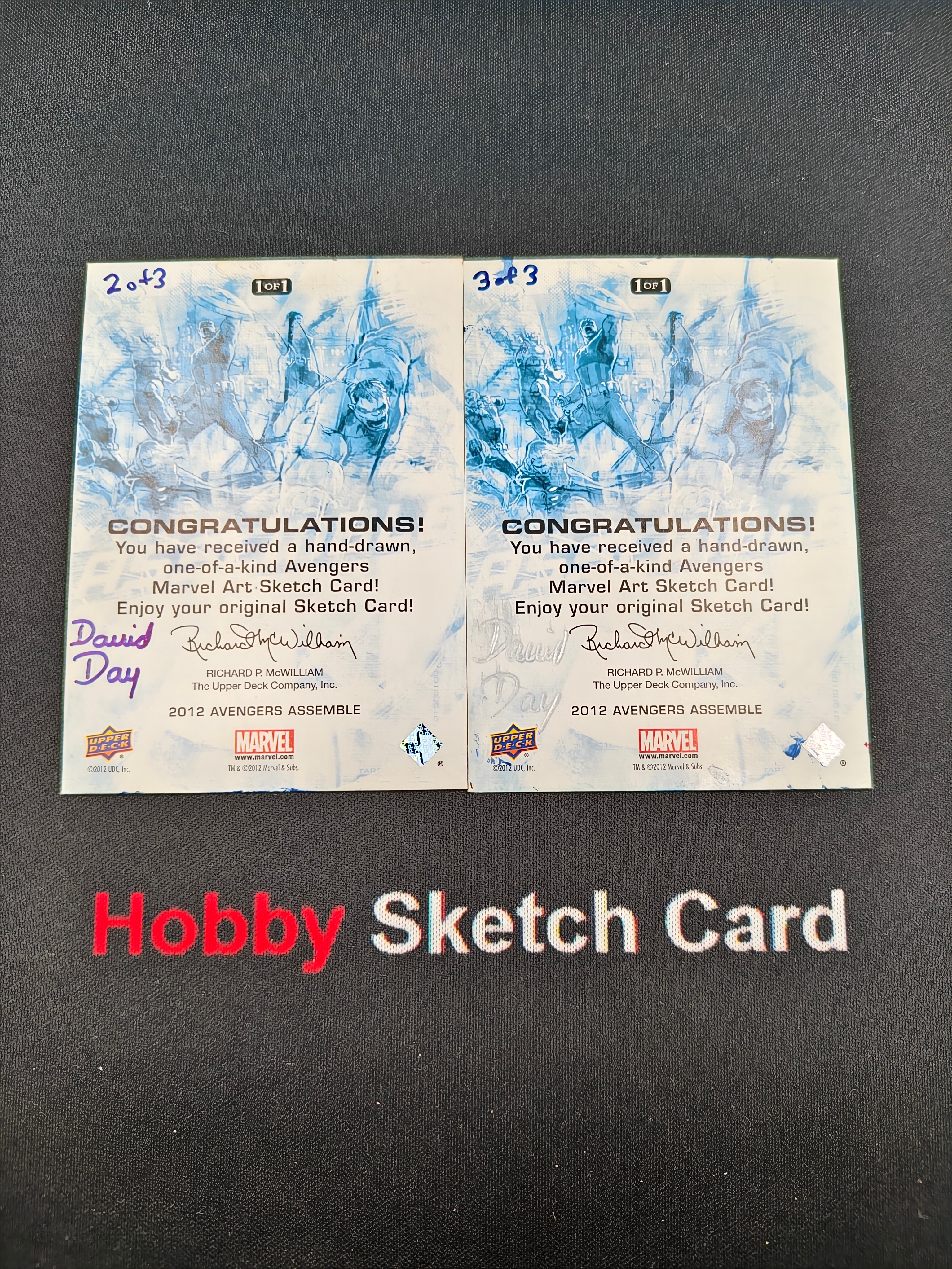 2012 Upper Deck Marvel (MCU) 新星 Nova 漫威 钢铁侠 手绘卡 画师 David Day见背面 签字 签名 1of1