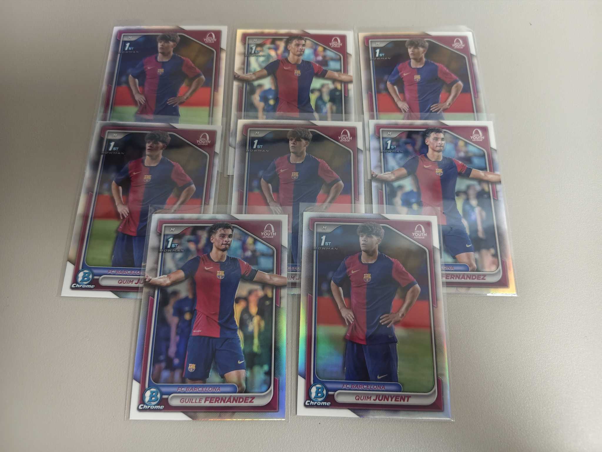 【佩妮拍卖】2024-25 Topps Chrome Quim junyent 欧冠TC 吉列 费尔南德斯 胡尼恩特 欧青赛等 特卡 银折打包 欧青联lot102 拍前请阅读描述 夜凄星0516