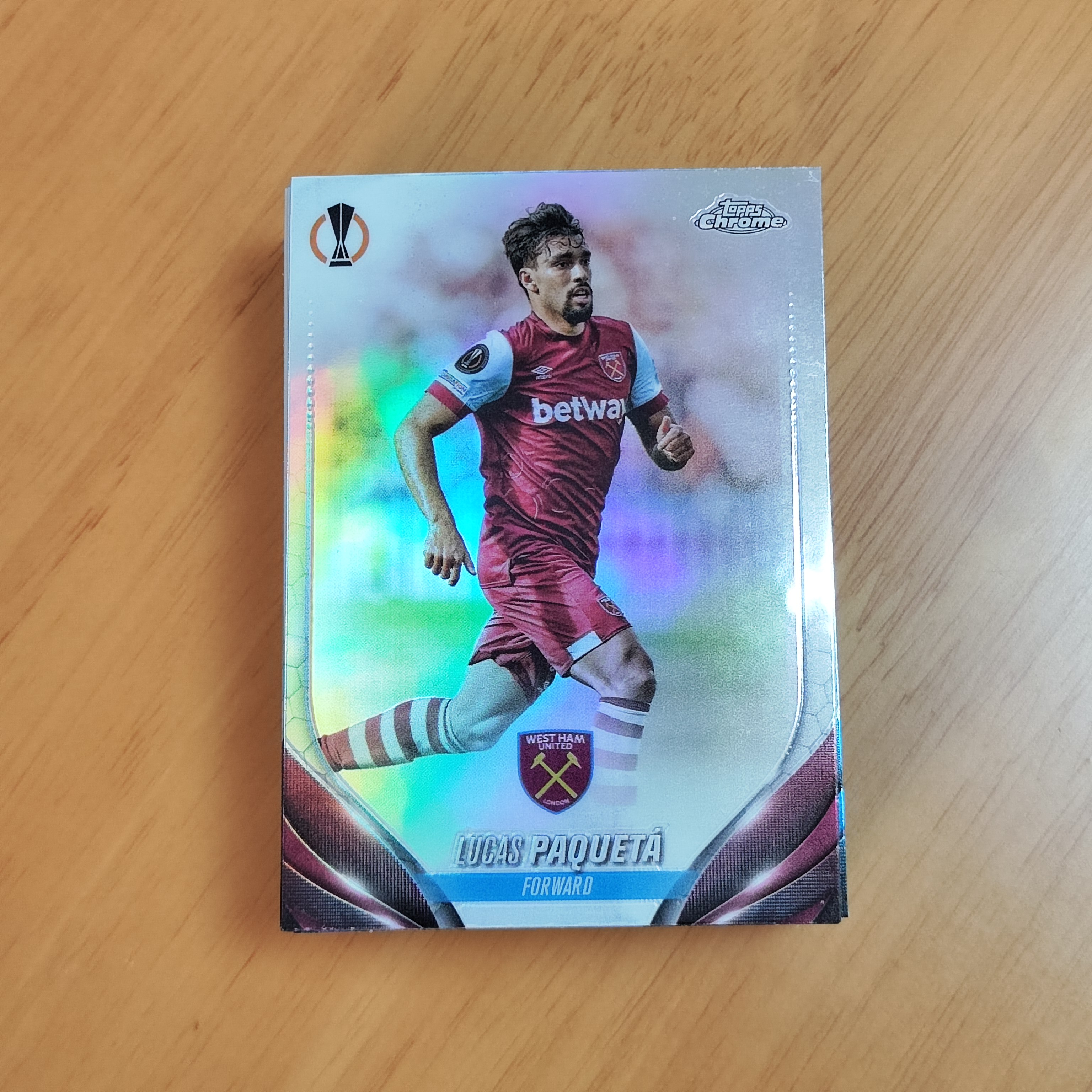 2024 【YM拍卖-代卖/回收】 Topps Chrome 欧冠TC 银折 Lucas Paqueta 卢卡斯 帕奎塔 西汉姆联  卡品如图 Y0046