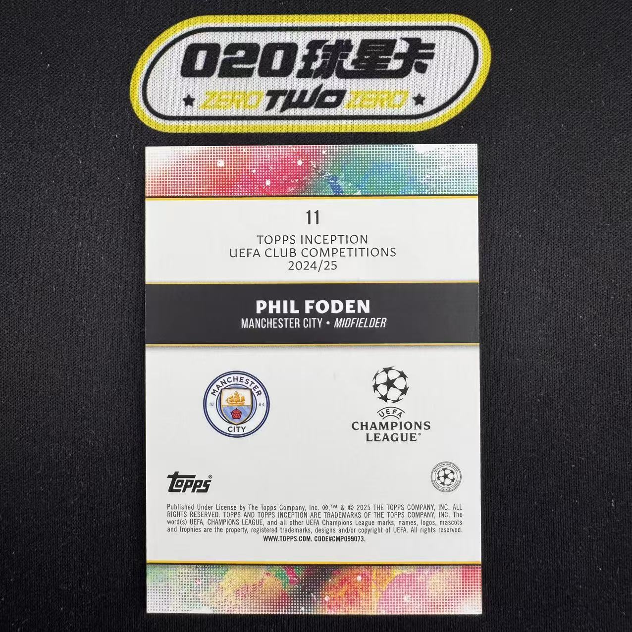2024-25 Topps Inception Phil Foden 盗梦 菲尔 福登 10/10编 尾编 最佳十一人 红平行 曼城(纪)
