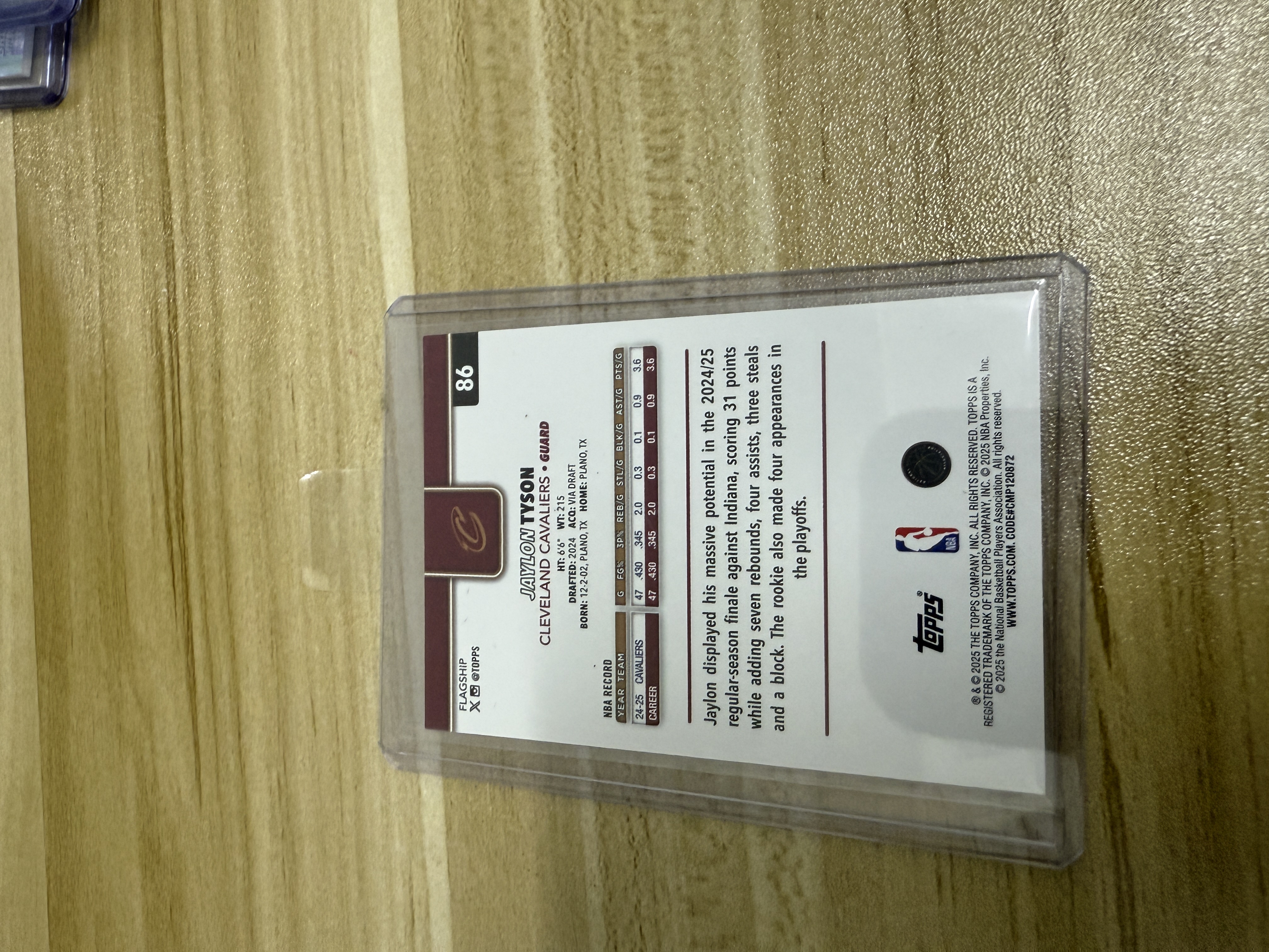 2025 Topps topps Jaylon Tyson 杰隆 泰森 250编 紫折平行 彩虹套必备 骑士 只发默认请看描述【KK】