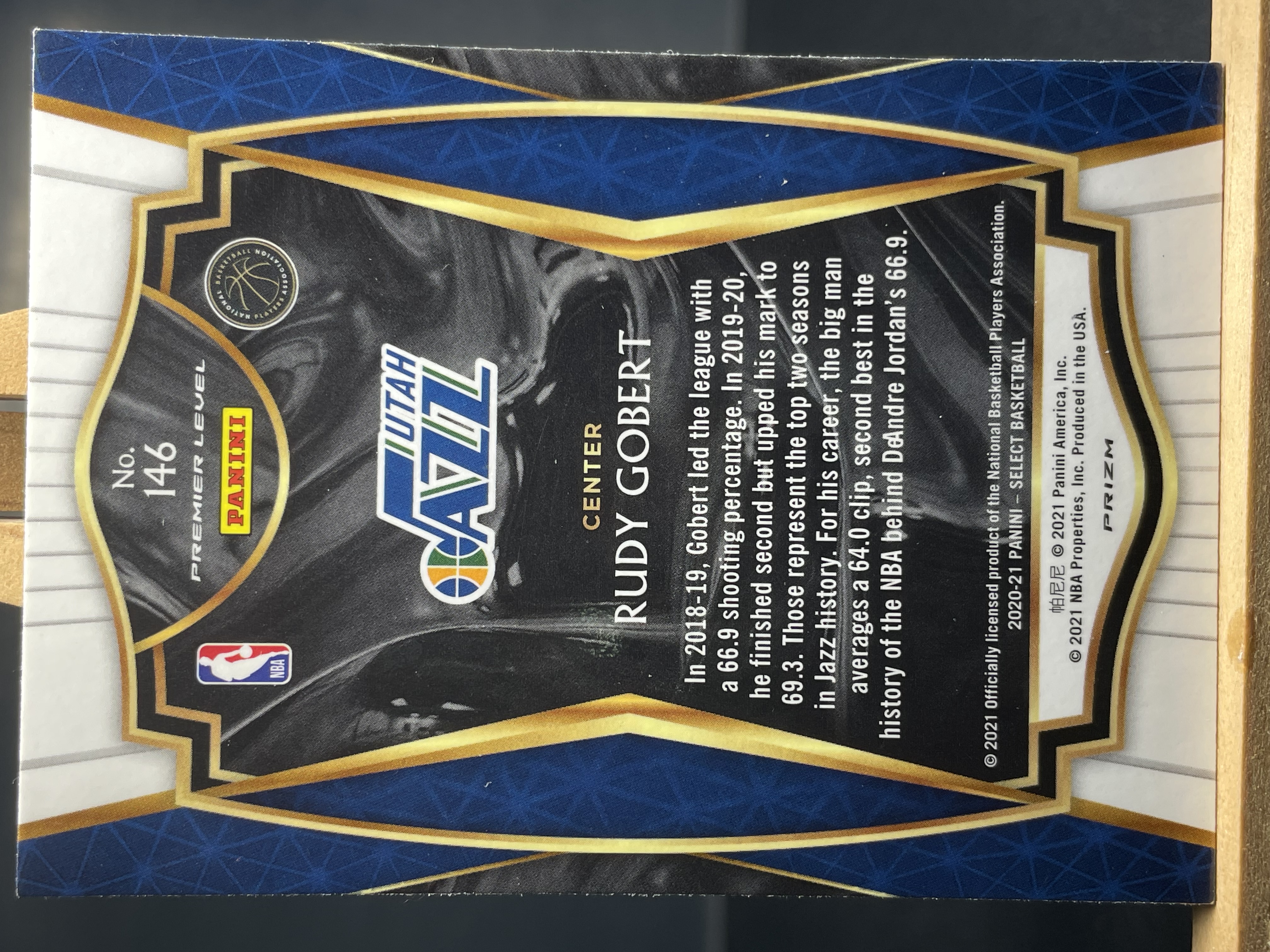 (B3) 2020-21 PANINI SELECT 雨点折 鲁迪 戈贝尔 爵士 实卡好看 收藏凑套必备 卡品如图 !!!