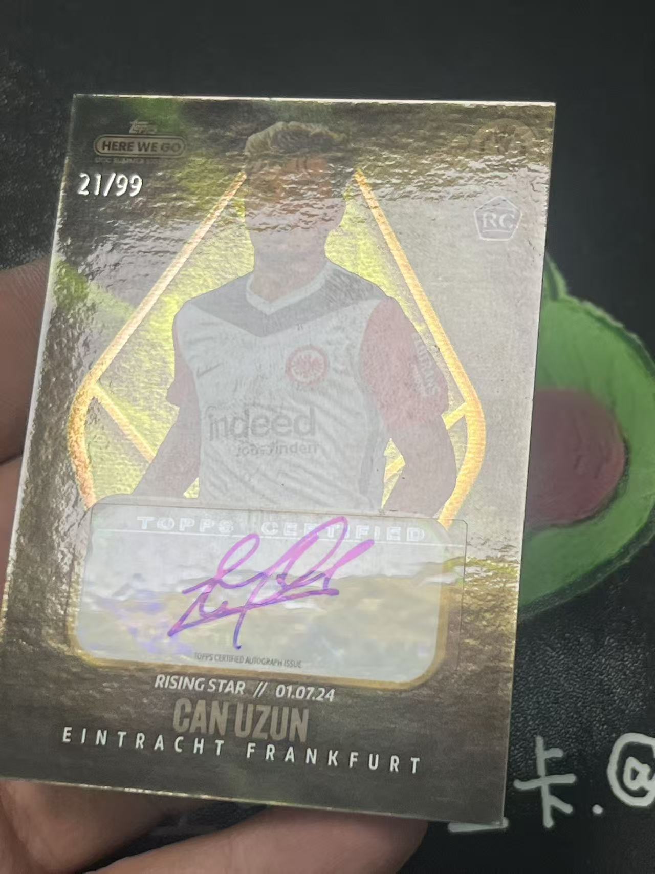 2024 Topps Topps Can Uzun 法兰克福 乌尊 新秀 RC 99编 签字 微瑕如图【ZYP代拍】LS90