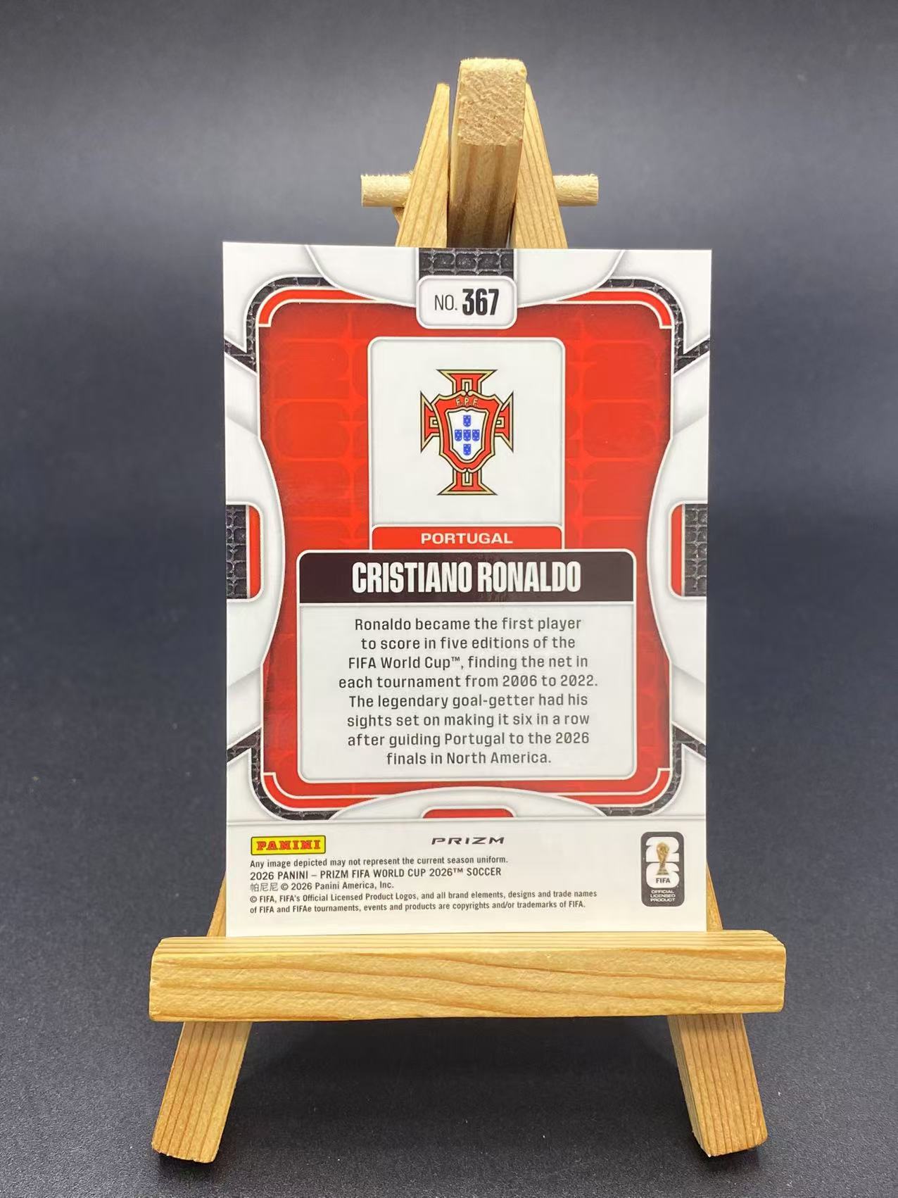 2026 【六六代卖】 Prizm Cristiano Ronaldo 世界杯PZ C罗 葡萄牙 银波纹折射 base 瑕疵如图(kj01)