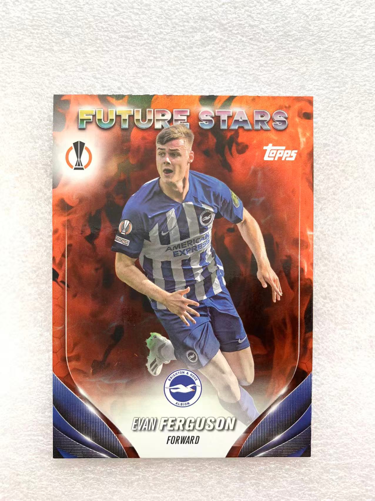 2024 Topps Chrome Evan Ferguson 欧战TC 布莱顿 埃文 弗格森 火焰折 折射 Evan Ferguson 卡品如图