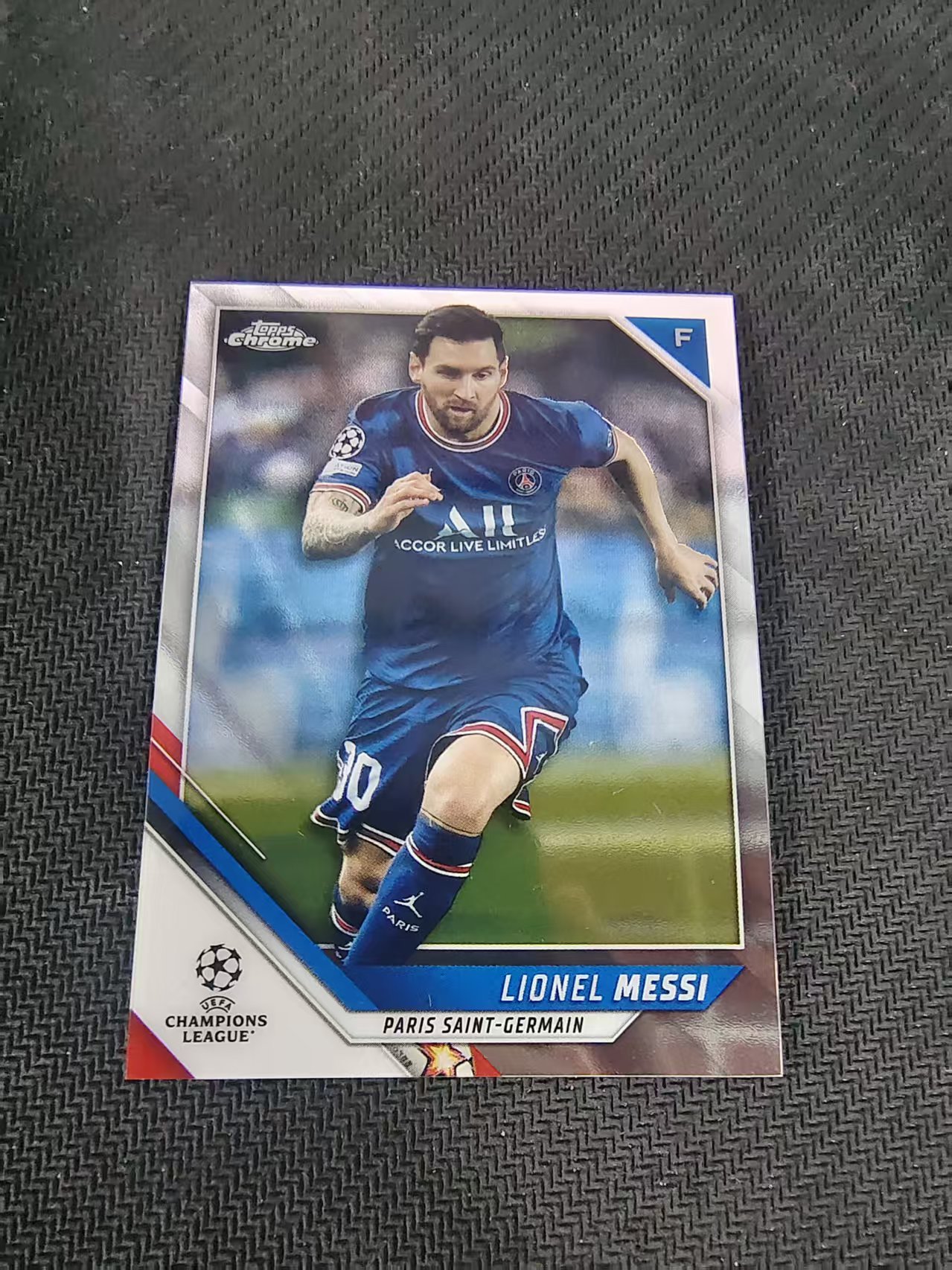 【可合并,不累计】2022 Topps Chrome Lionel Messi 大巴黎 巴黎圣日耳曼 梅西 欧冠 划痕 边角瑕疵 #100