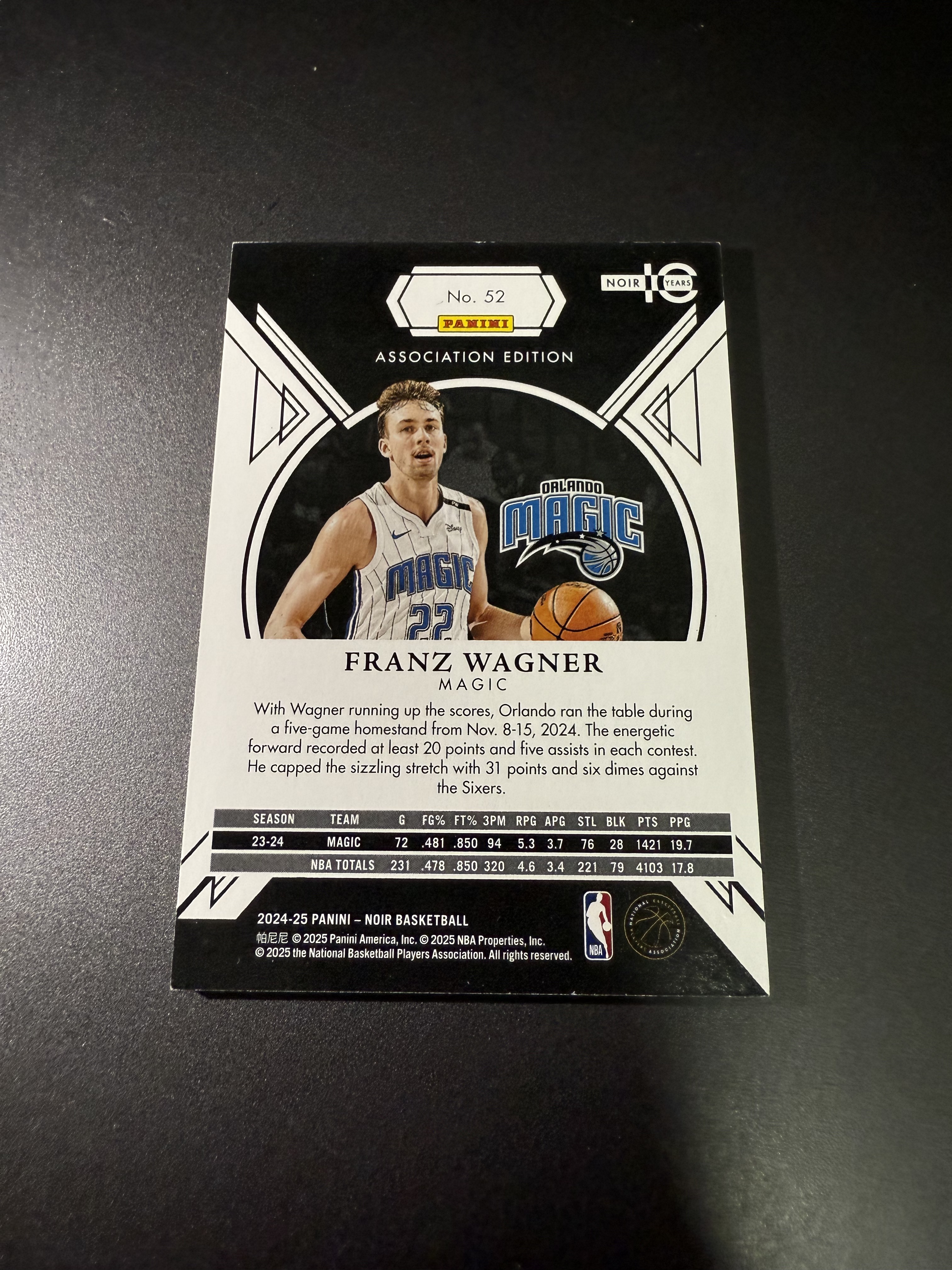 2024-25 Panini Select Franz Wagner 弗朗茨 瓦格纳 十周年 99编 高端系列 魔术队 什