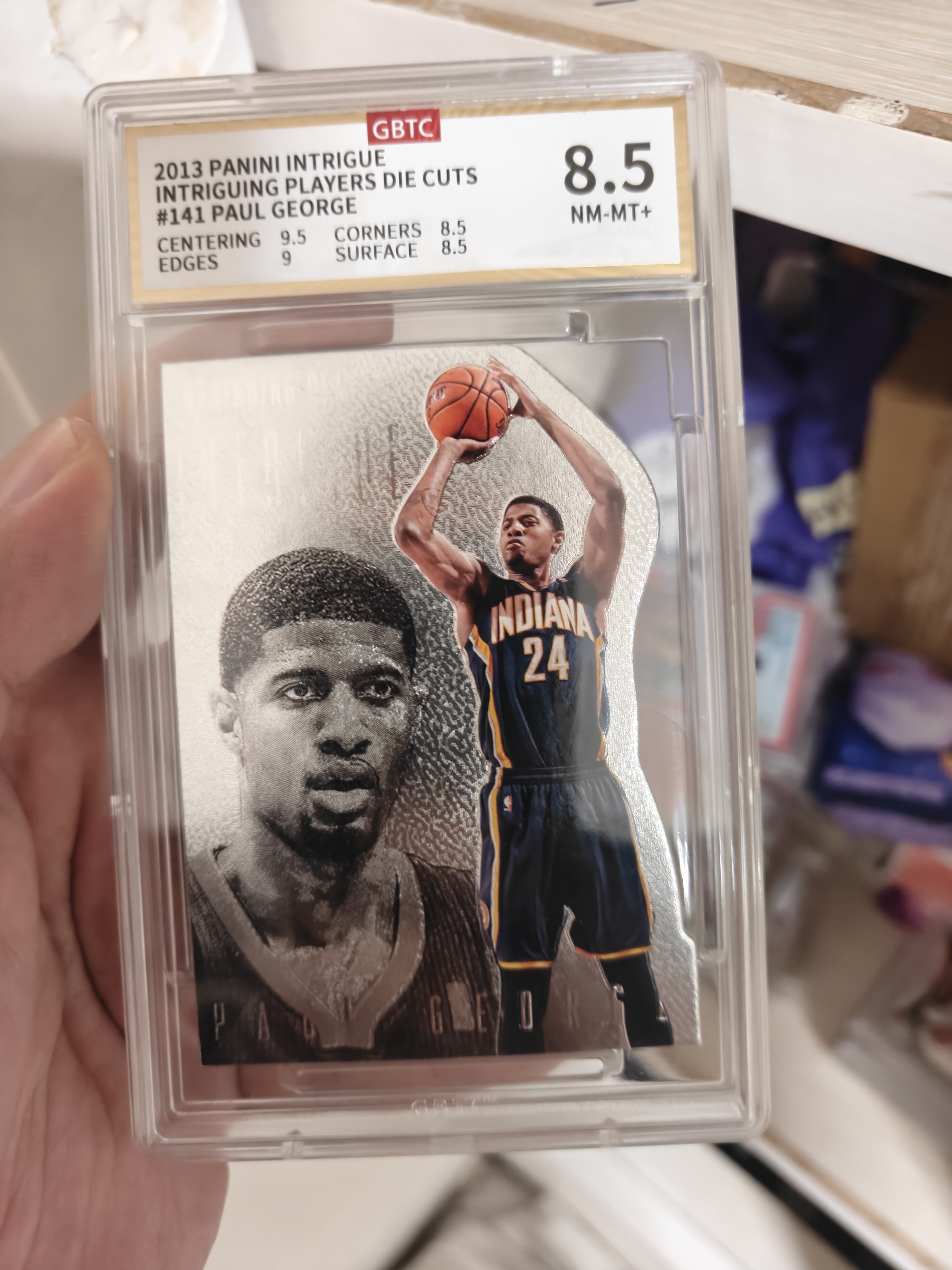 2013-14 Panini Intrigue Paul George #141 公博8.5 乔治 保罗 步行者 泡椒 银蚀刻 大比例 异形 凑套必备
