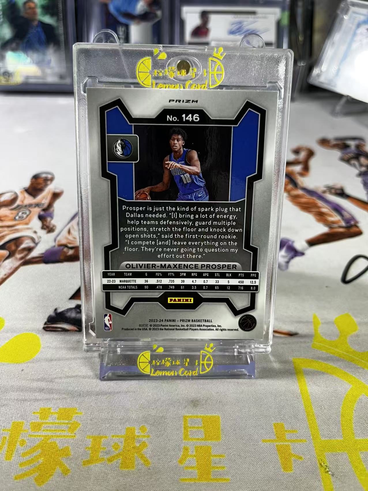 2023-24 Panini Prizm Olivier Maxence Prosper 【柠檬球星卡拍卖】独行侠 马克桑斯 普罗斯珀 新秀 RC hyper折 折射 pz 微瑕如图 #不语