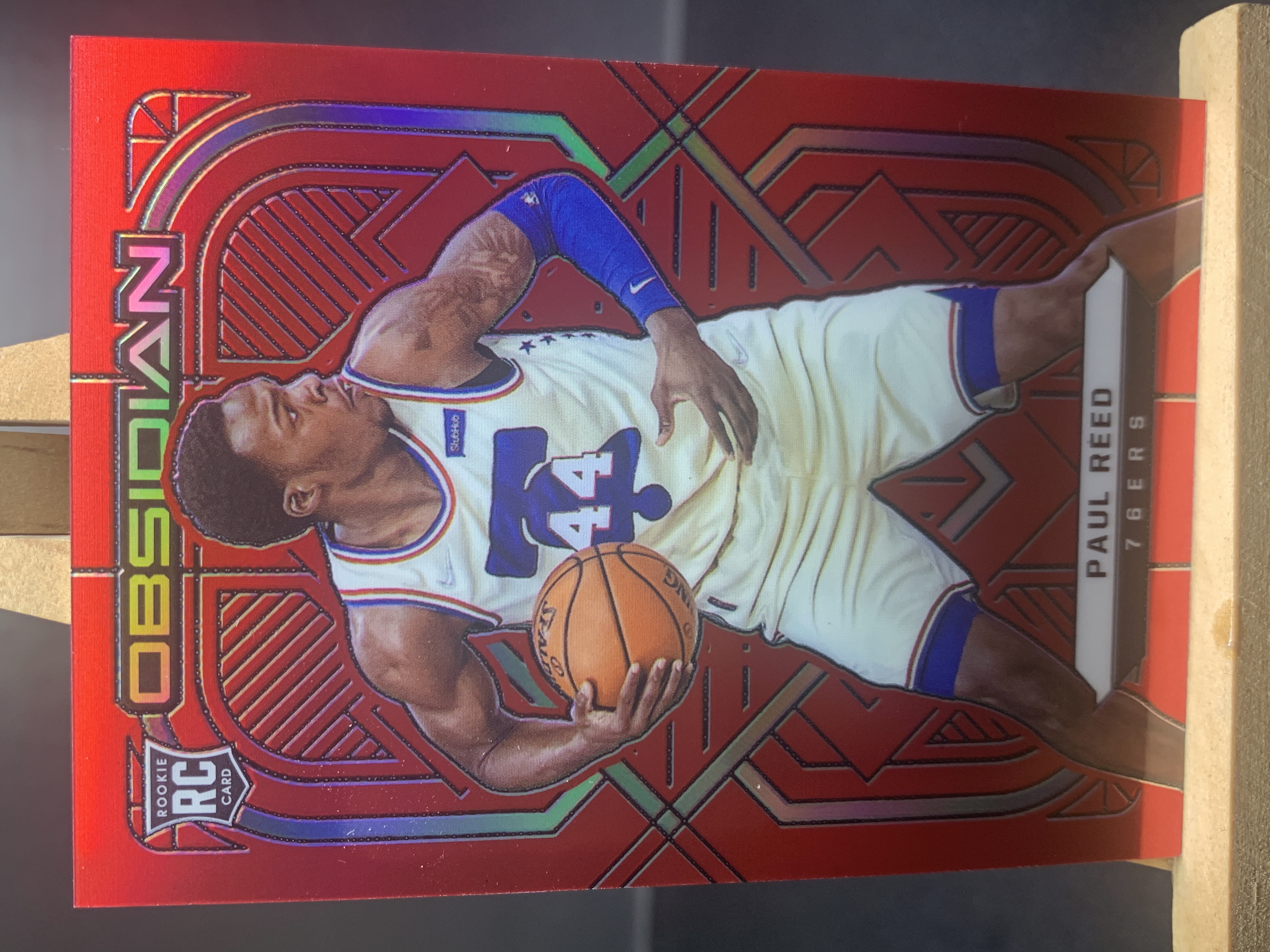 (K4) 2020-21 PANINI 黑曜石 折射  新秀RC 保罗 里德 76人  近期大热球星  收藏必备 卡品如图 ! ! !