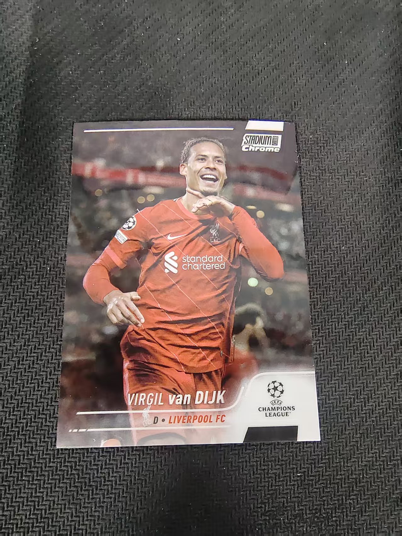 【可合并,不累计】2022 Topps Stadium Club Chrome Virgil van Dijk 范戴克 利物浦 竞技场 欧冠 划痕 边角瑕疵 #4
