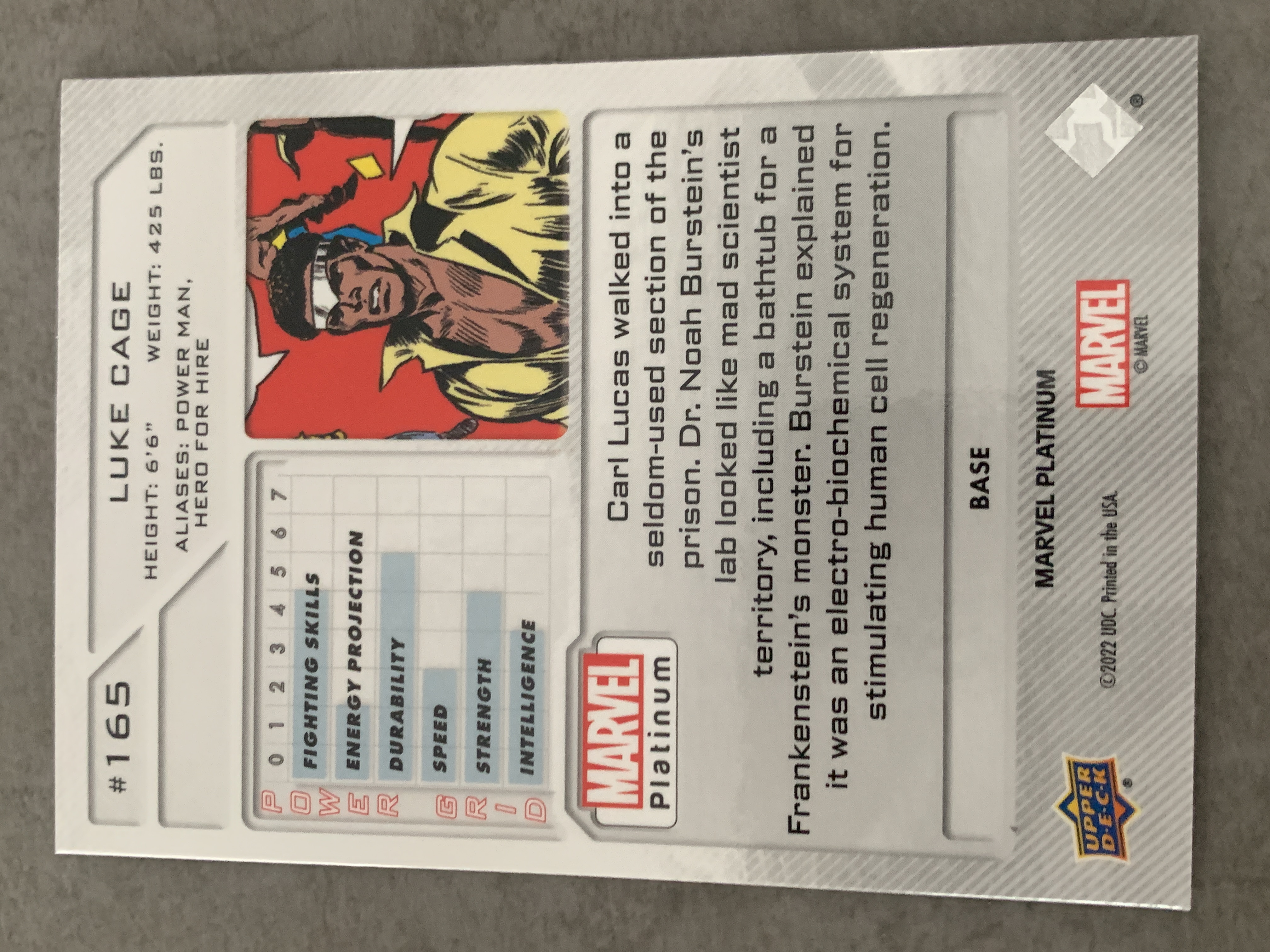 (A9) 2022 UPPER DECK 漫威 BASE 卢克 凯奇 实卡好看 收藏凑套必备 卡品如图 !!!