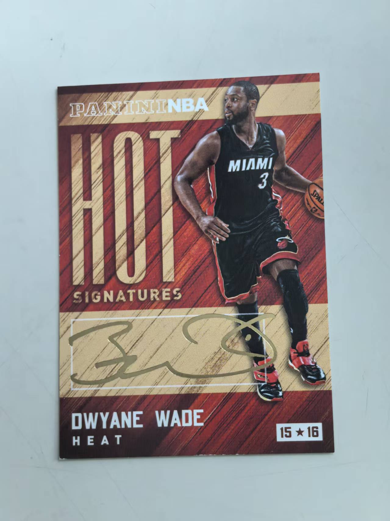 2015 Panini Hoops Dwyane Wade #7 热火 印签 签名卡签字卡 【黑魔苏】