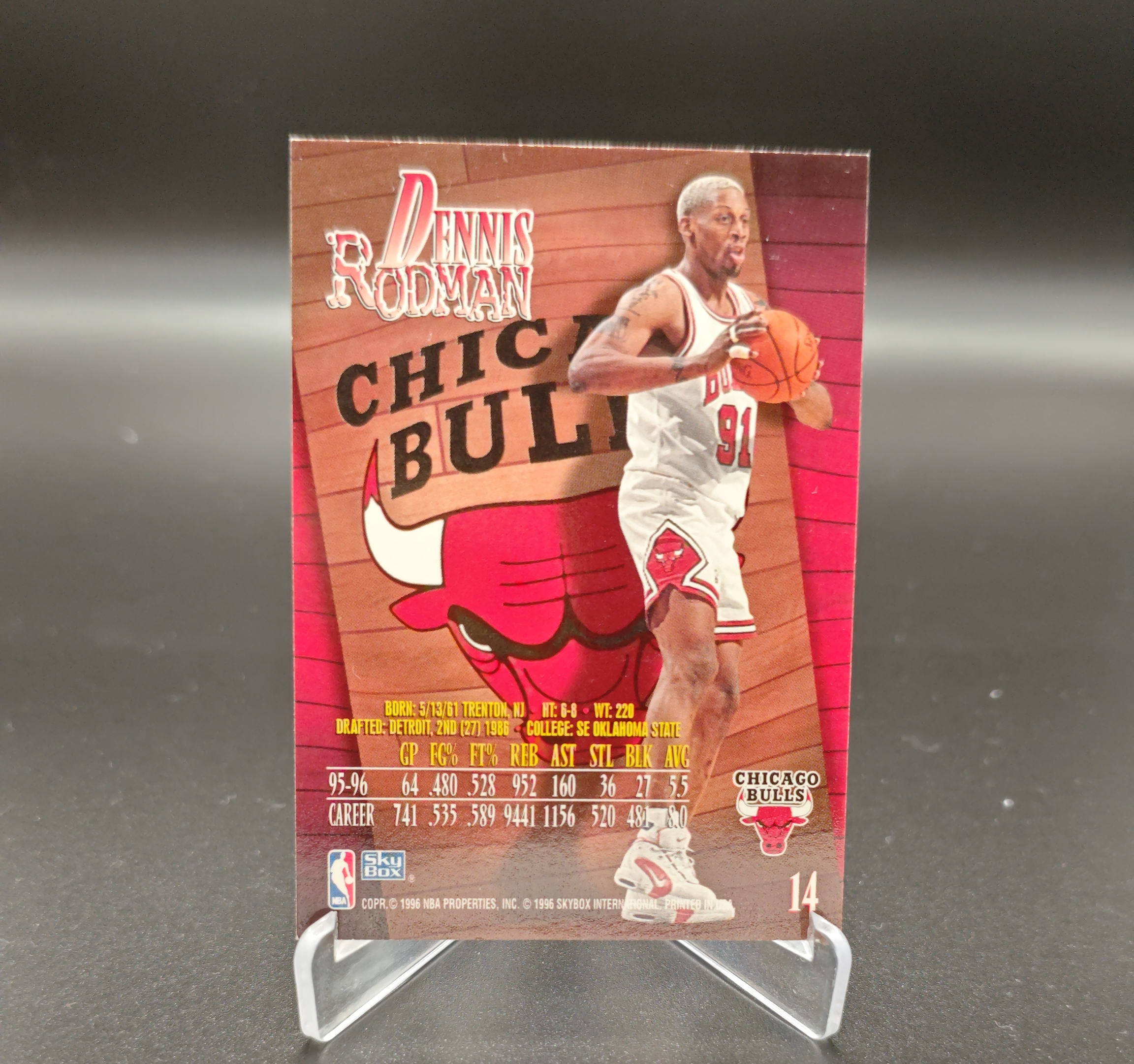 1996 SkyBox Z-Force Dennis Rodman #14 大虫 丹尼斯 罗德曼 乔丹队友 篮板王 芝加哥公牛 卡品如图