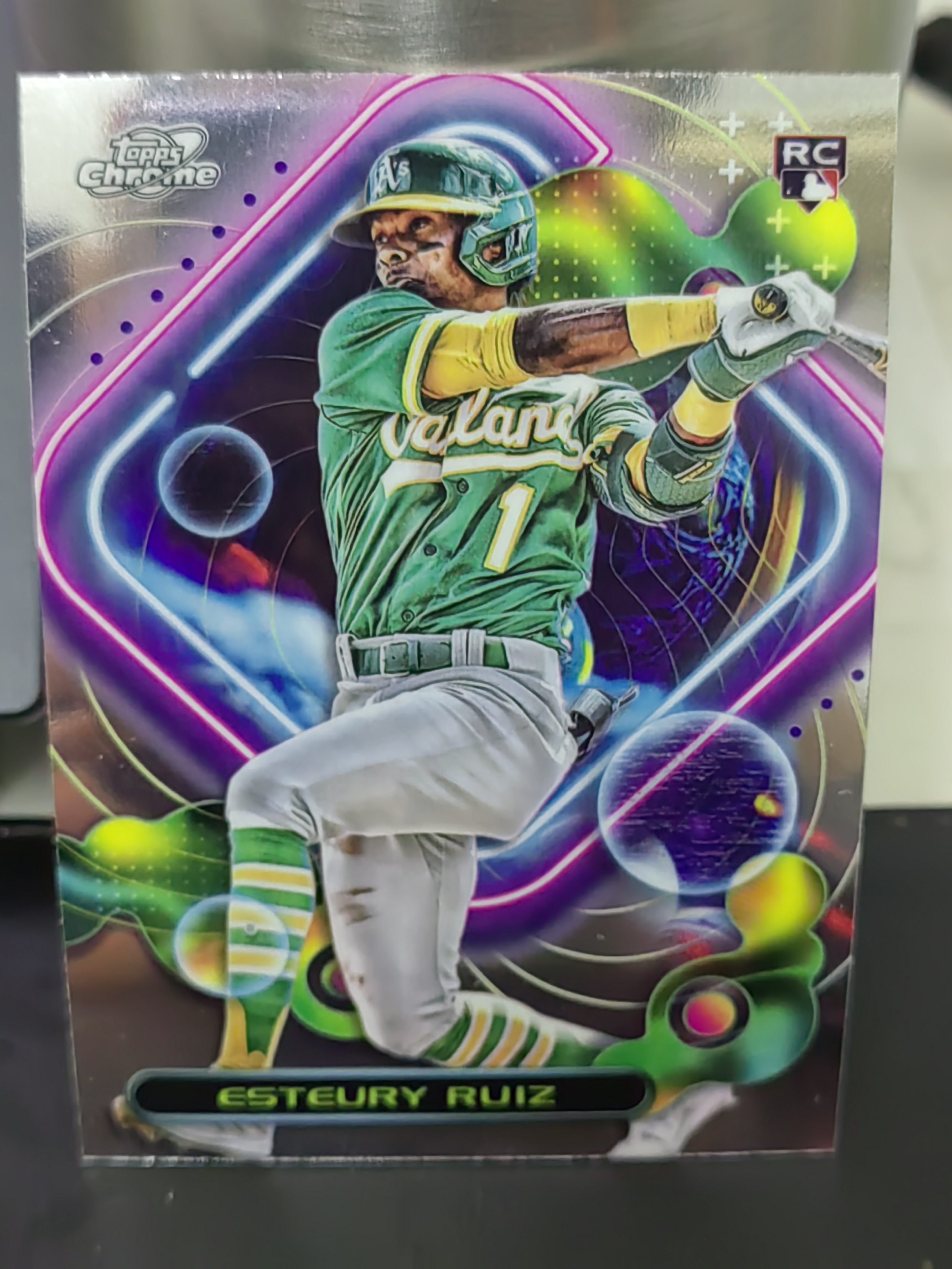 2023 Topps Cosmic Chrome Esteury Ruiz RC Topps MLB 新秀 埃斯特里 鲁伊斯  奥克兰运动家 篮 白边白角 不保卡品 卡品如图