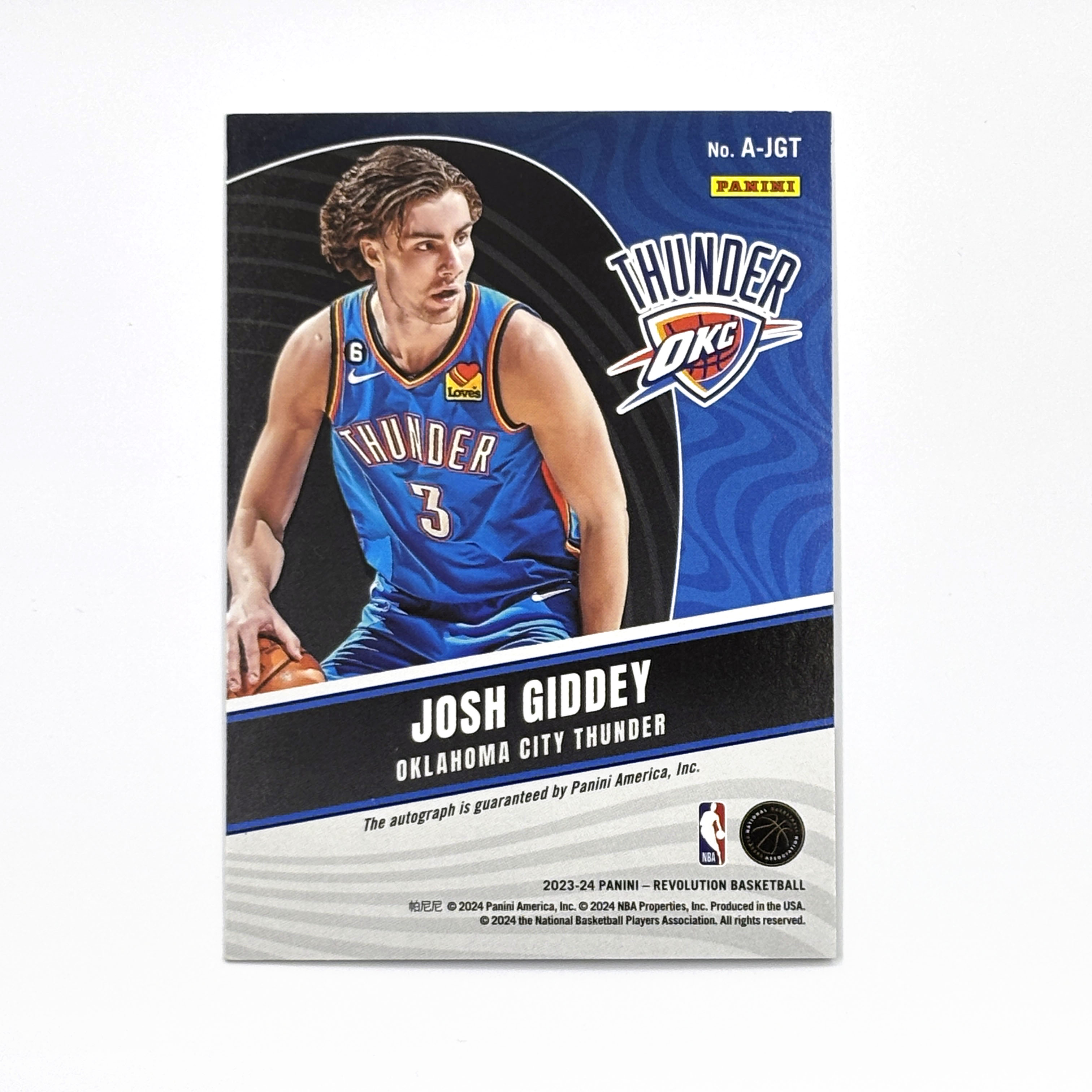 2023-24 Panini Spectra Josh Giddey 近期大热 未来超巨 公牛新王 三双王 约什 吉迪 光谱金折卡签【HOPE代卖(4.5%含卡淘)】