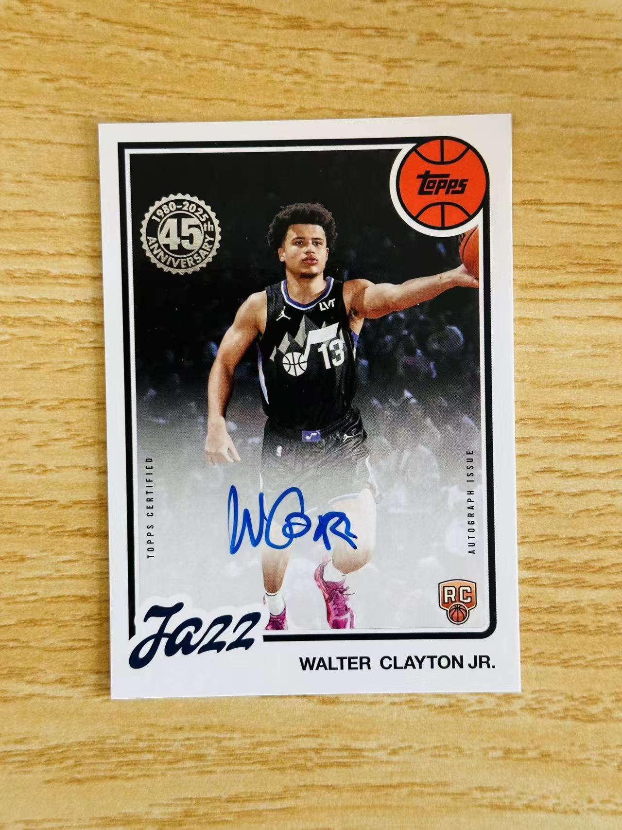 2025-26 Topps Chrome Walter Clayton Jr. 嘿嘿代卖 沃尔顿 克莱顿 新秀 RC 签字 卡签 爵士 收藏必备 gjma