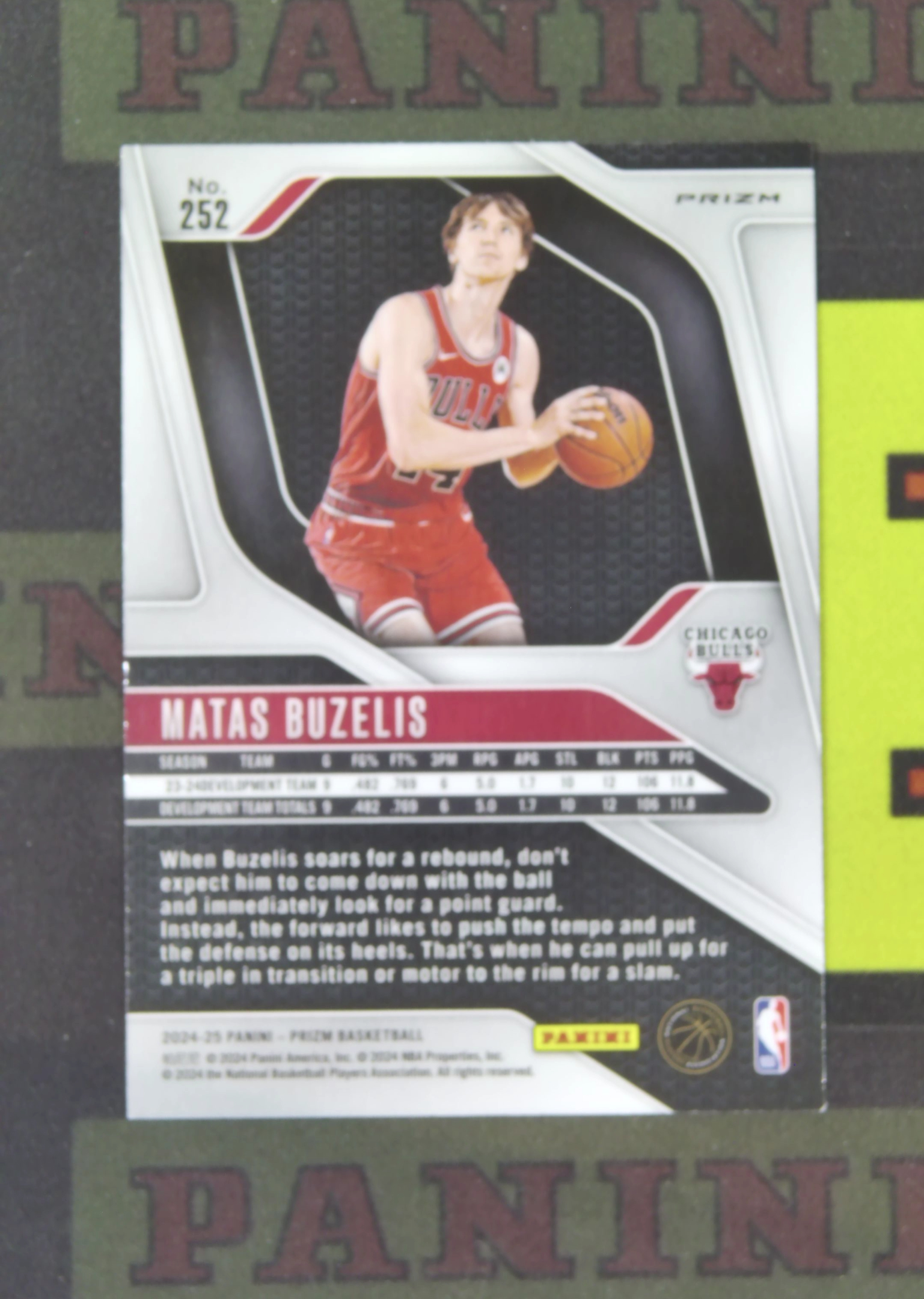 2024-25 Panini Prizm Matas Buzelis RC Nirvana Project 马塔斯 布泽利斯 公牛 新秀 银折 折射 PZ 卡品如图 收藏必备 Jack¥