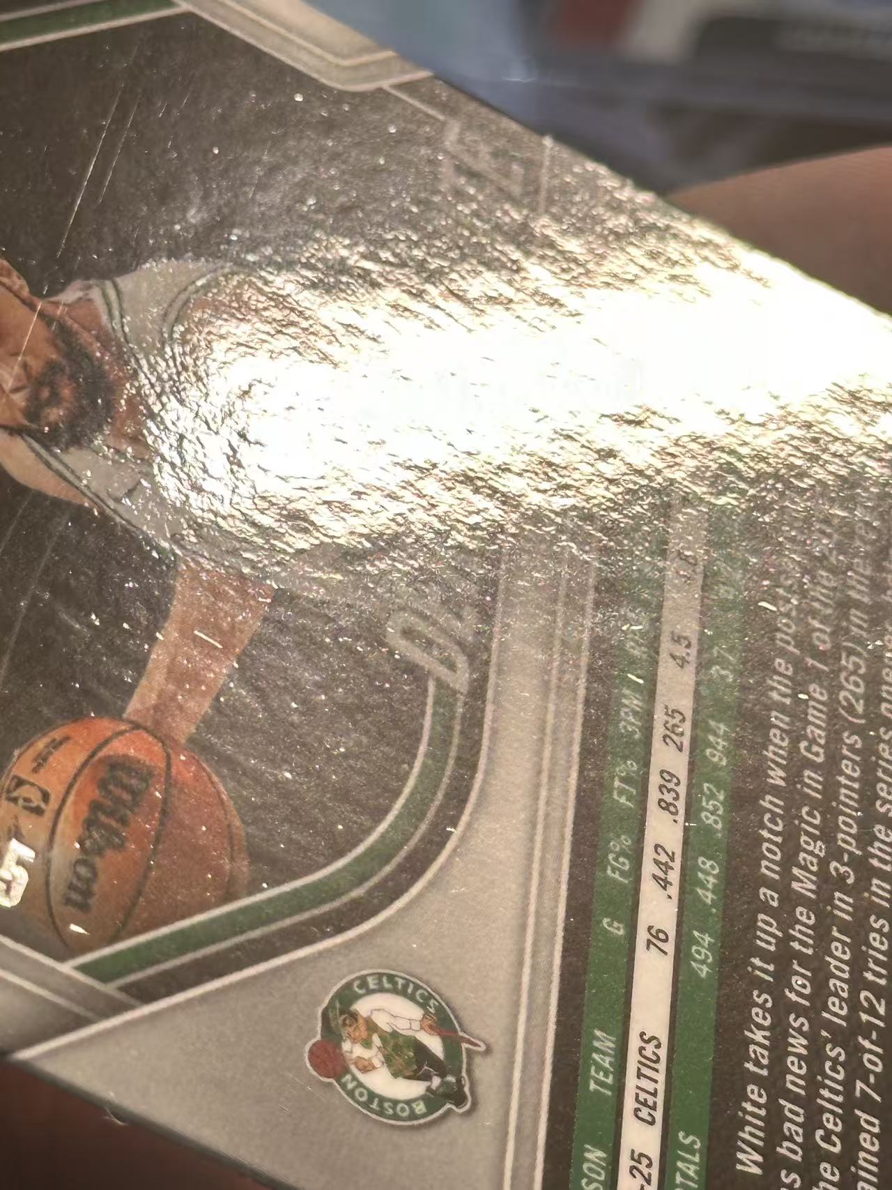 2024-25 Panini Prizm Black Derrick White 【欧卡体育】pz 德里克 怀特 225编 篮球折 凯尔特人 印痕如图(搂子)