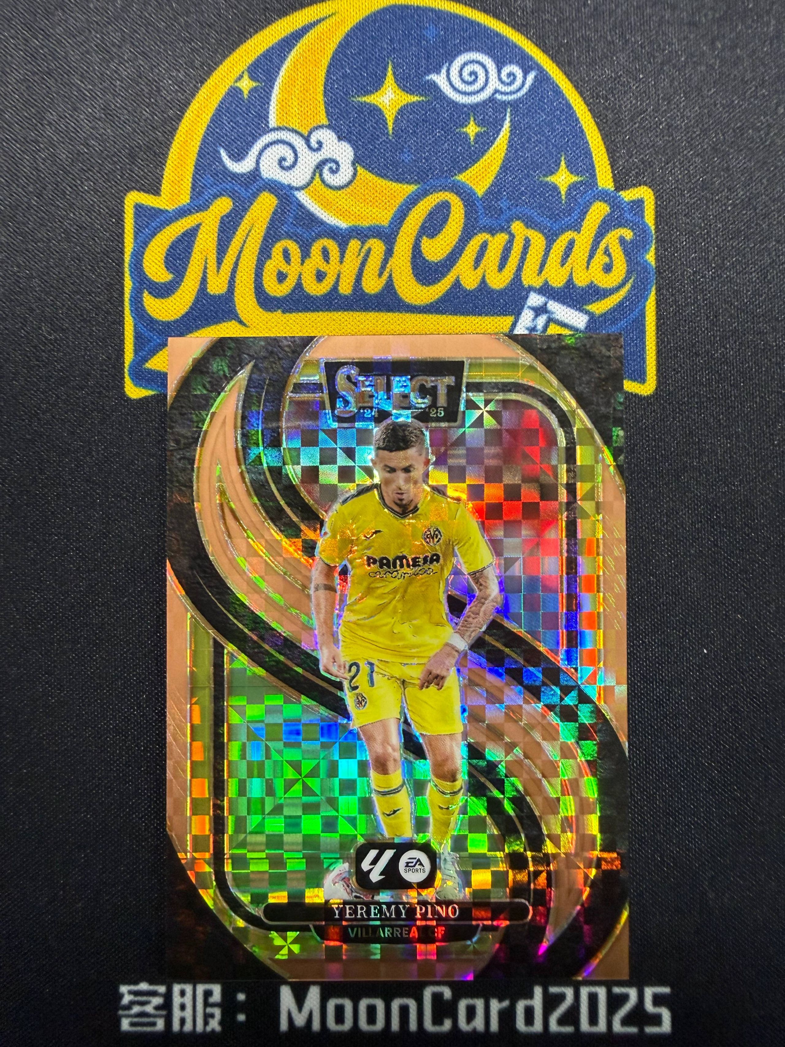 【梦卡拍卖】2024-25 Panini Select yeremy pino 皮诺 格子折 比利亚雷亚尔 折射 59编 二级 细节如图 #Ci# 三金GY