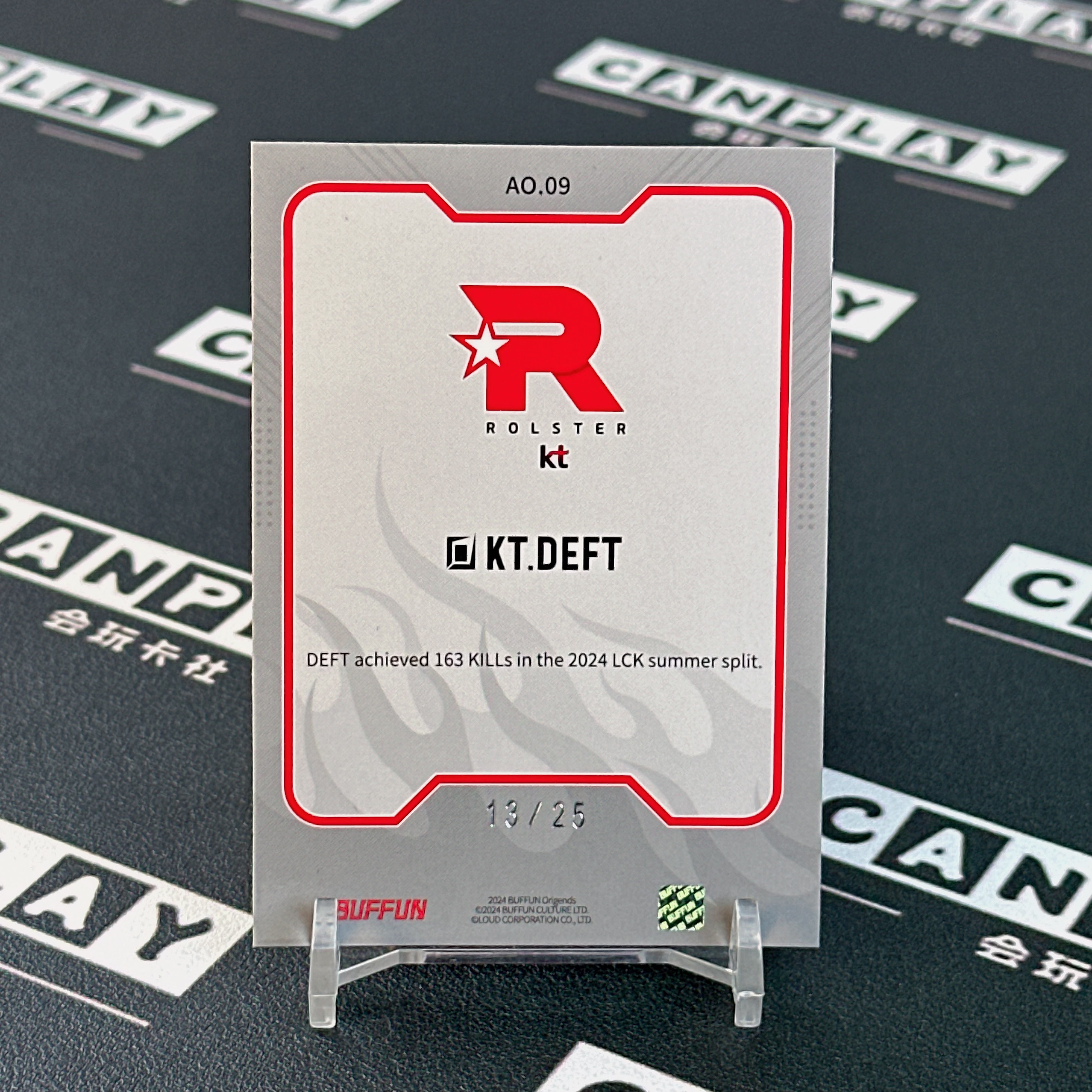2025 Buffun LPL Deft 【会玩卡社不累计】英雄联盟 LCK选手卡 光启 KT.DEFT 数据特卡 13/25 HW2588