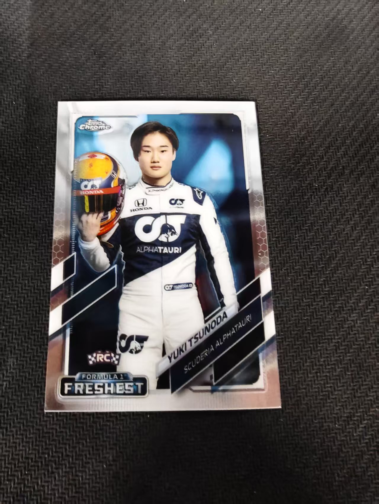 【可合并，不累计】2021 Topps Chrome Yuki Tsunoda RC F1 方程式赛车 红牛二队 角田裕毅 新秀 划痕 边角瑕疵 #173