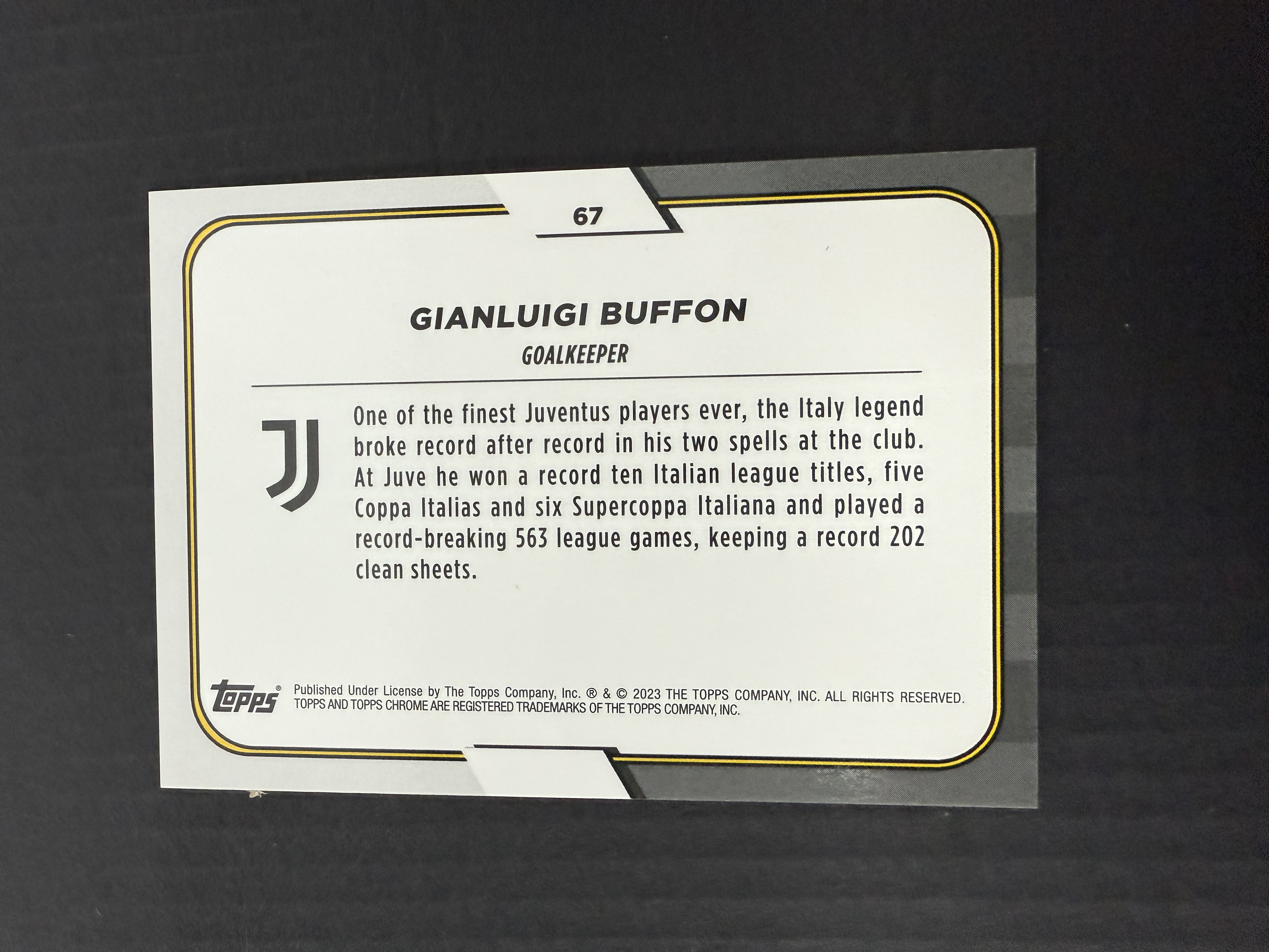 【GOAT山羊拍卖】D哥 2023-24赛季 topps chrome尤文图斯队盒系列 布冯 橙折 /25 低编 尤文图斯 品相如图