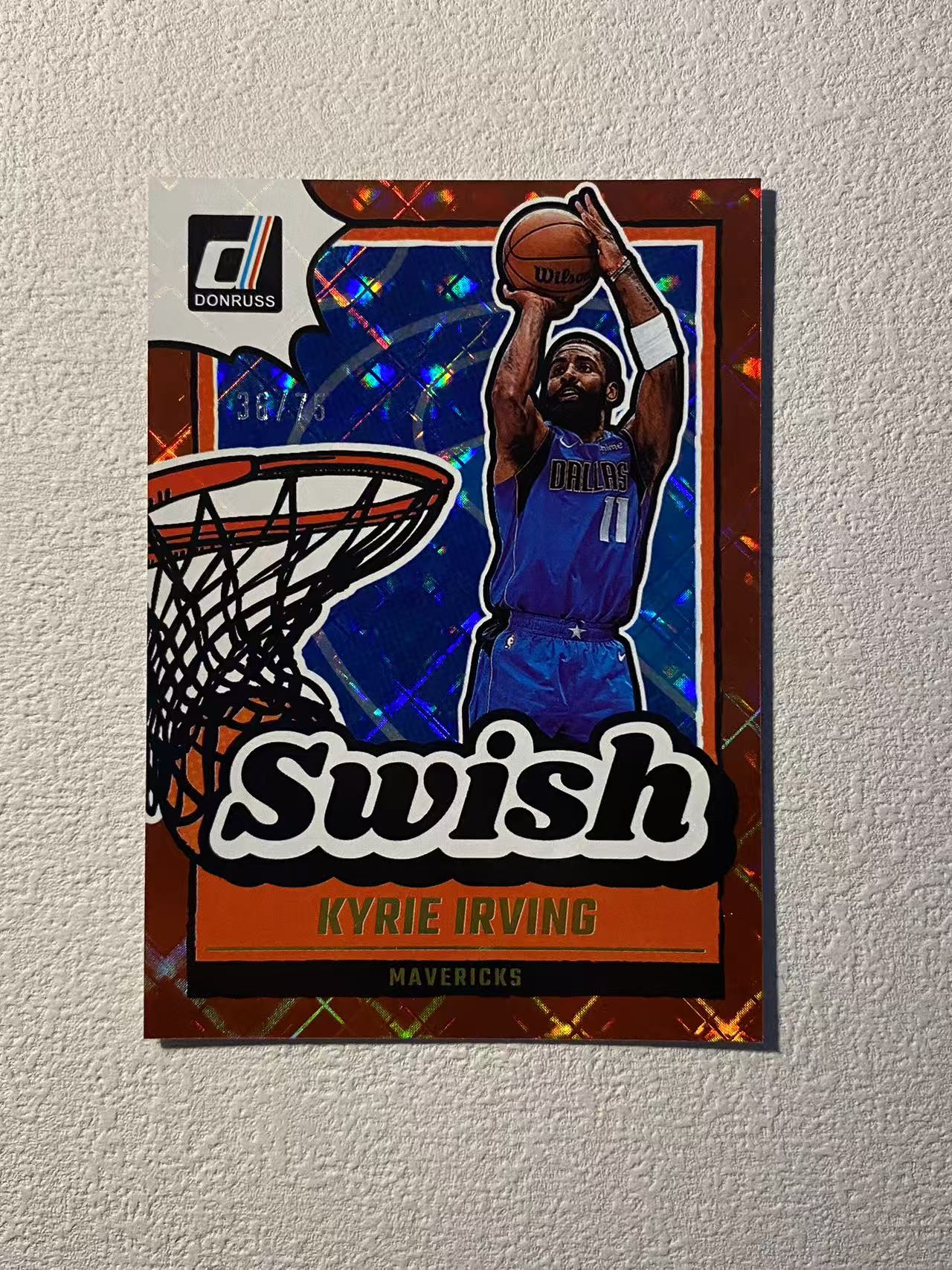 2024-25 Panini Donruss Kyrie Irving 杜蕾斯 独行侠 凯里 欧文 欧神仙 /75编 swish特卡 钻石折 折射 收藏必备